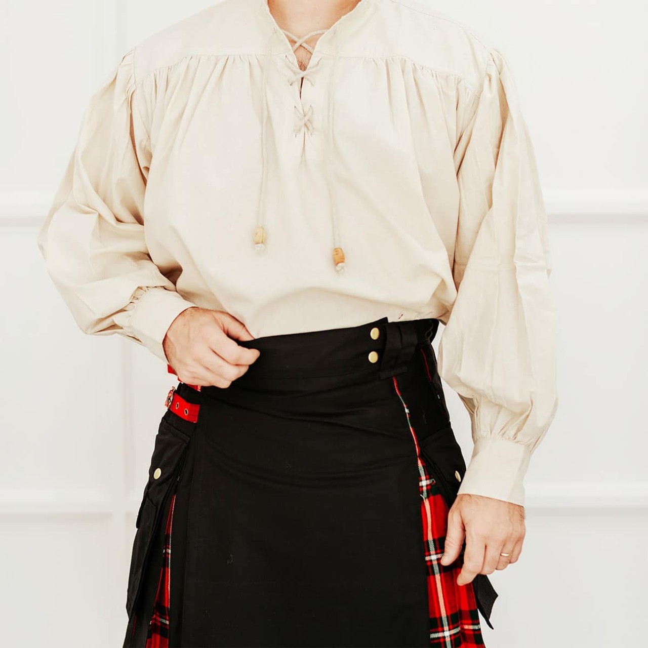 MacGregor Modern Hybrid Canvas and Tartan Utility Kilt- 36W 20L