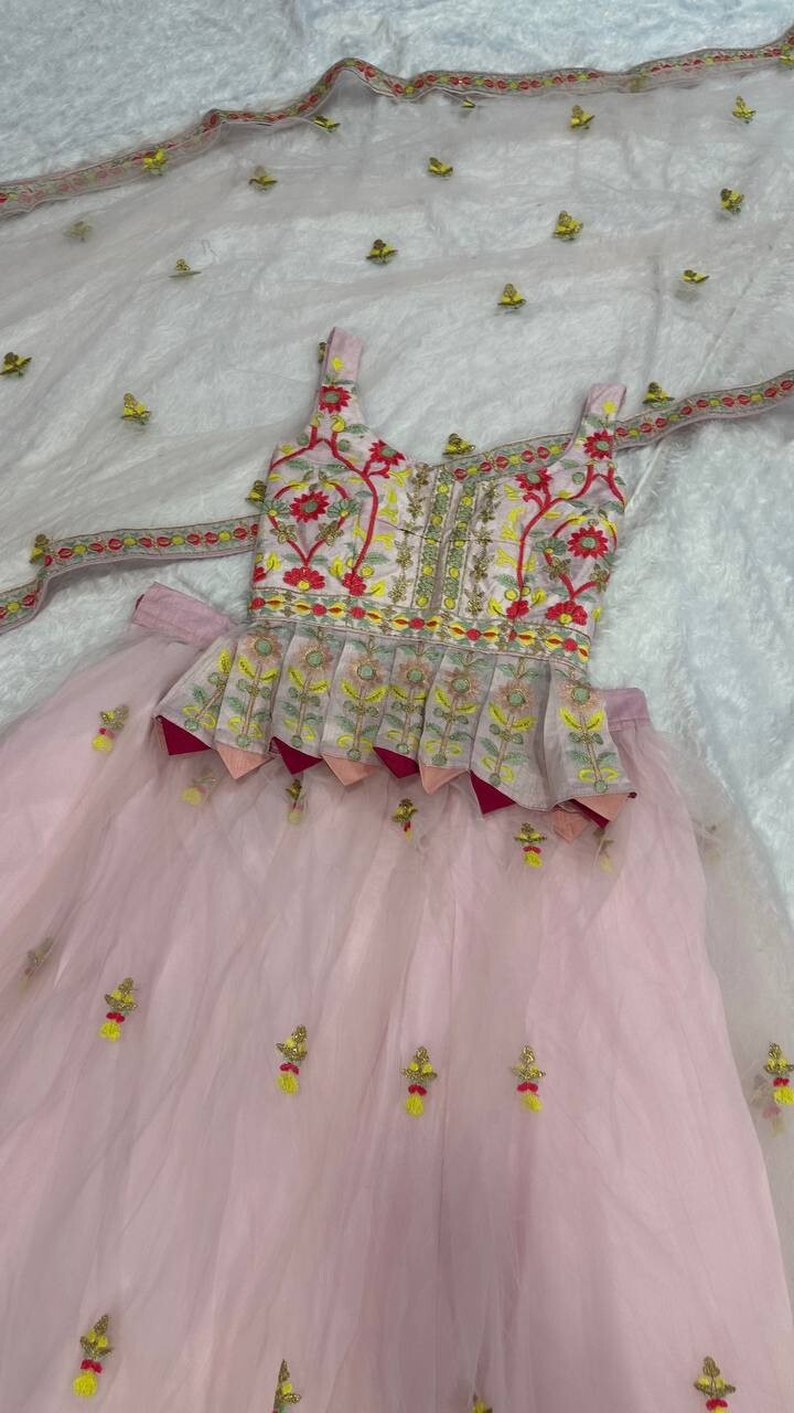 PRESENTING LATEST SOFT NET LEHENGA CHOLI WITH DUPATTA FOR ENGAGEMENT WEAR
