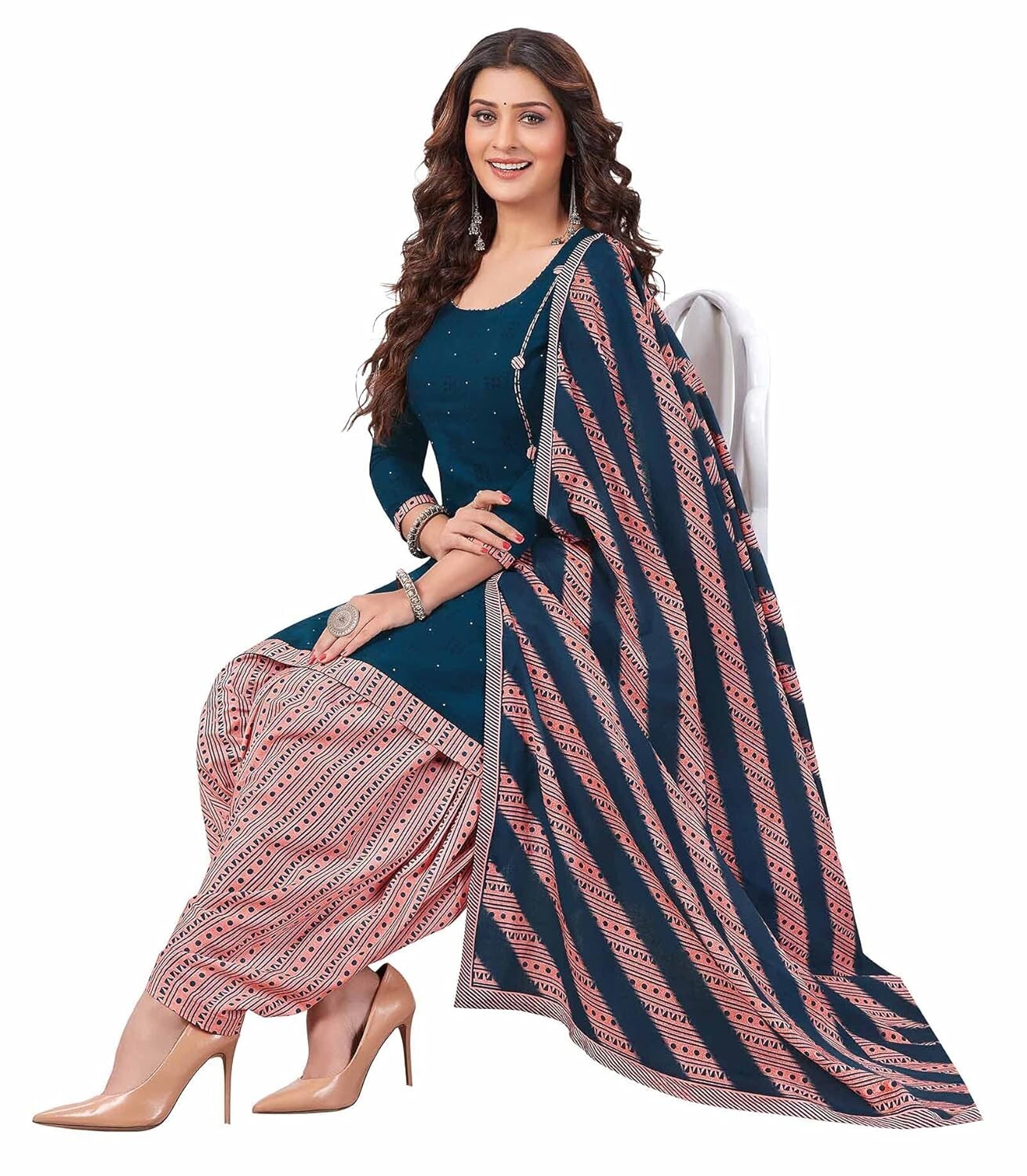Cotton Printed Readymade Salwar Suit For Women