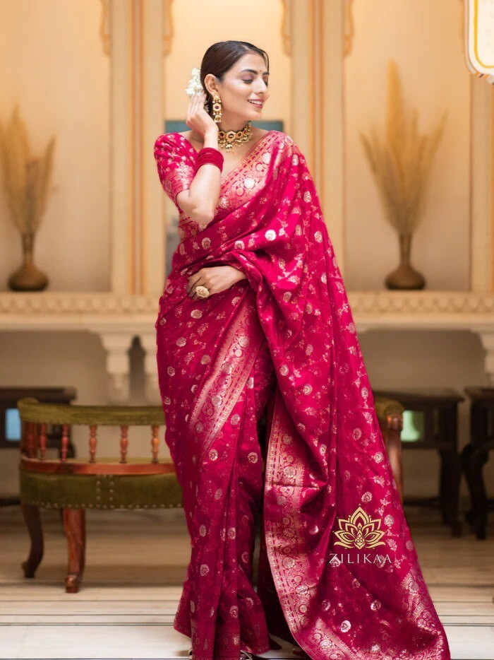 Designer Sari Bollywood Bridal Silk Saree Blouse South Indian Ethnic Ready Made