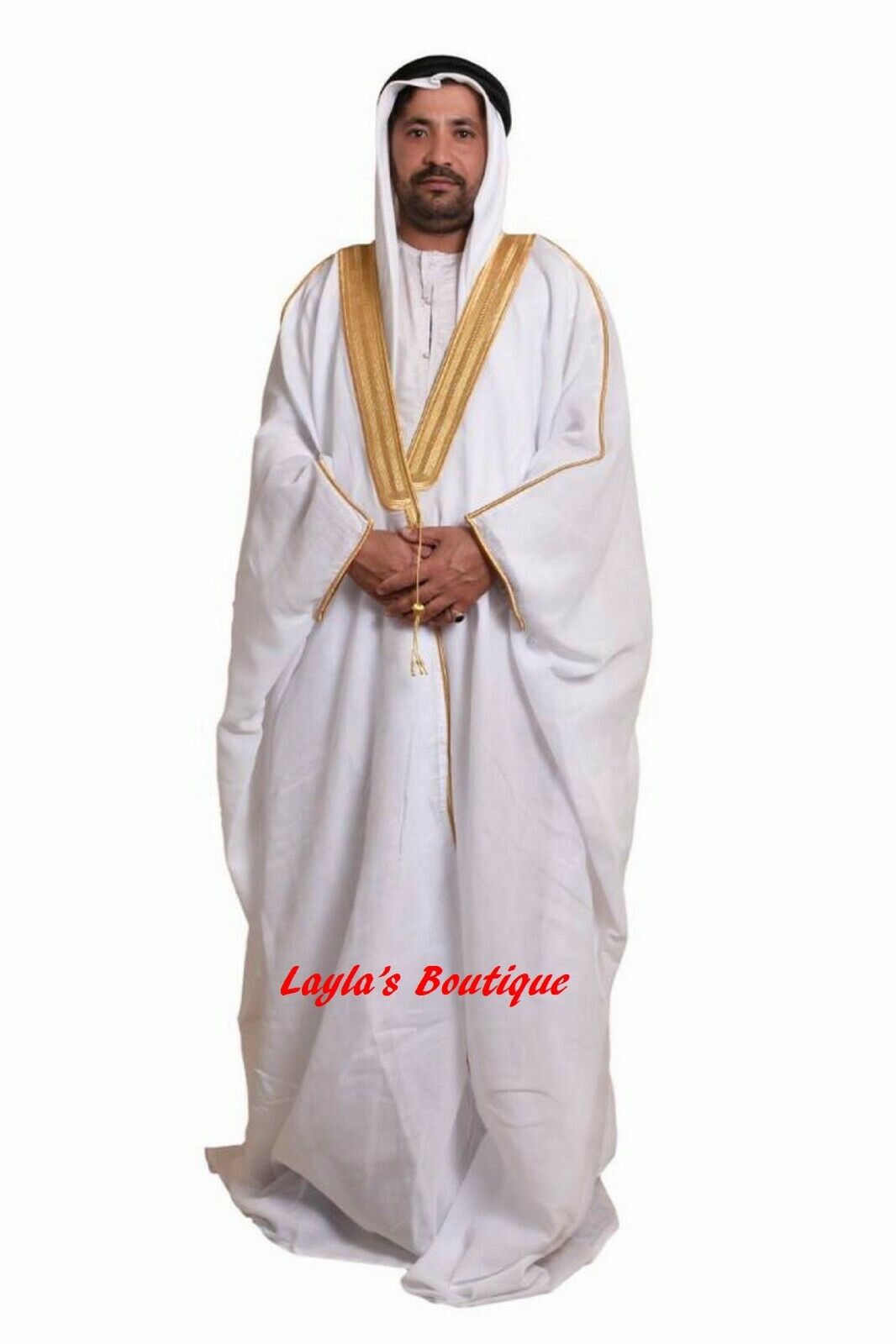Quality Men’s Islamic Arabian Cloak Bisht thobe Eid