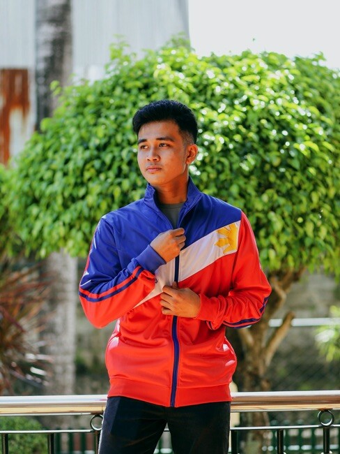 Philippines Left-Side Sun Flag Jacket. Medium Adult Asian Size.Pilipinas