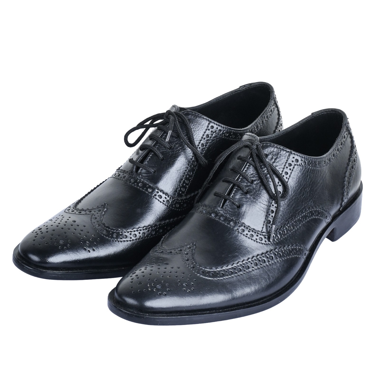 Scottish Highland Brogues Black Leather Oxford Kilt Shoes Formal Piper Wear
