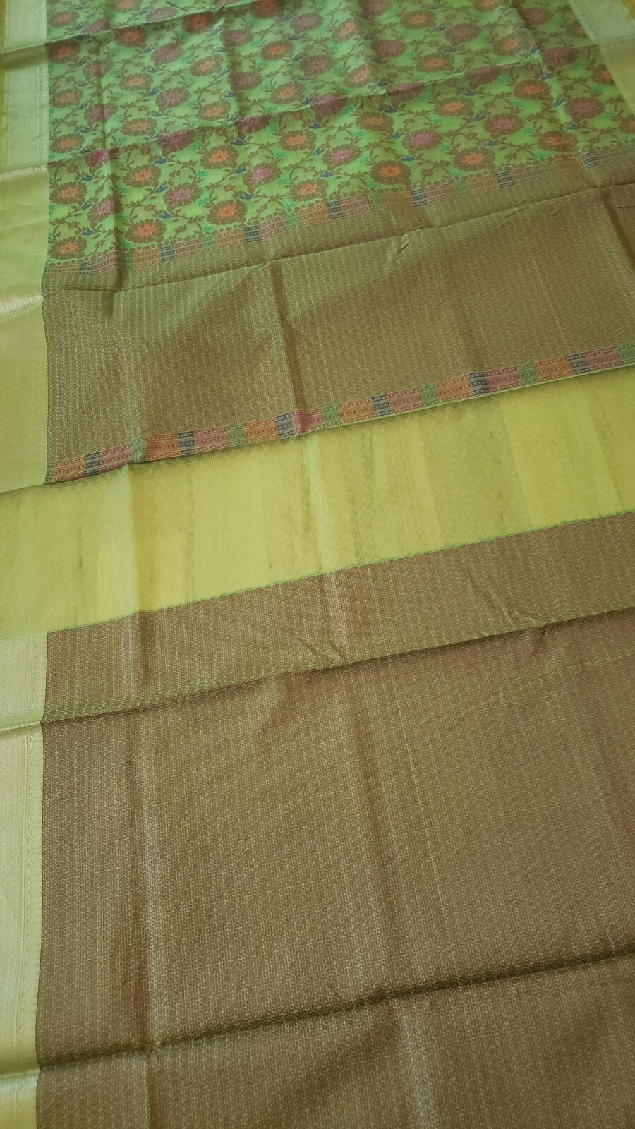Jute Banarasi Saree Brocade Blouse & Pallu Zari Border Bollywood Party Wear