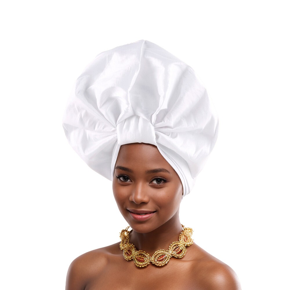 African Women Hijab Headtie Nigerian Auto Gele Wedding Party Hat Turban Aso Oke