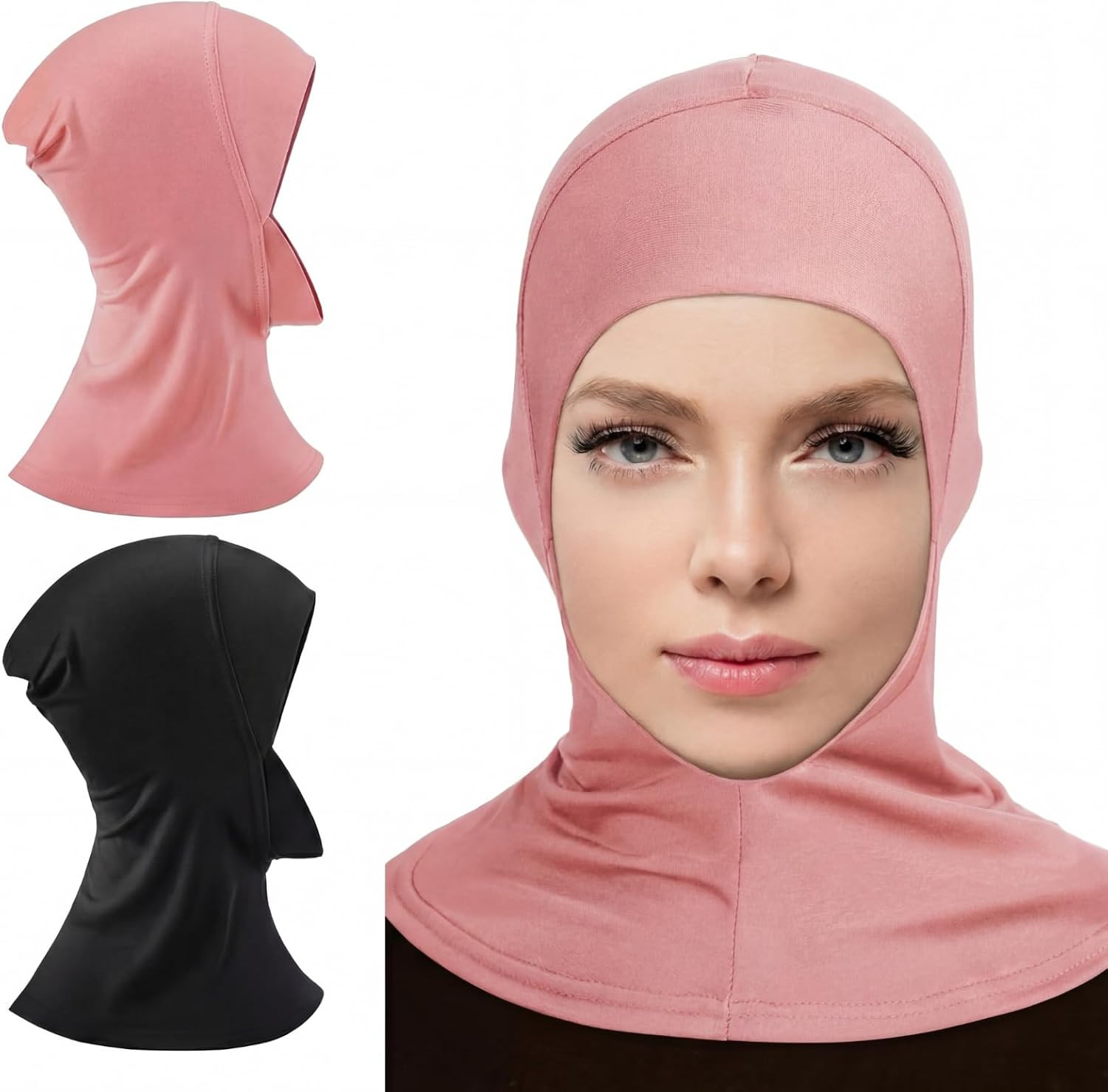 Modal Hijab Cap for Women Adjustable Muslim Stretchy Turban Full Cover Shawl Cap