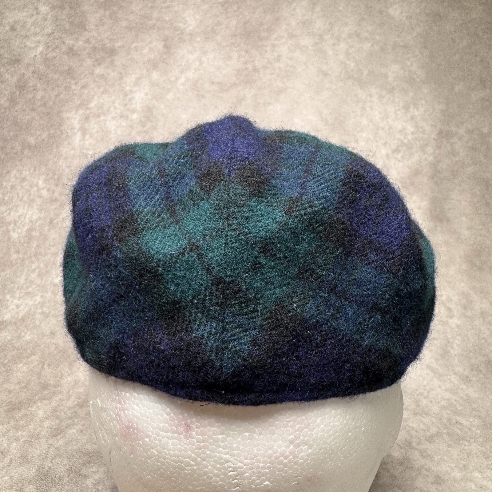 Wool Golf Newsboy Cabbie Tartan Hat Plaid Made in Scotland 7 1/8