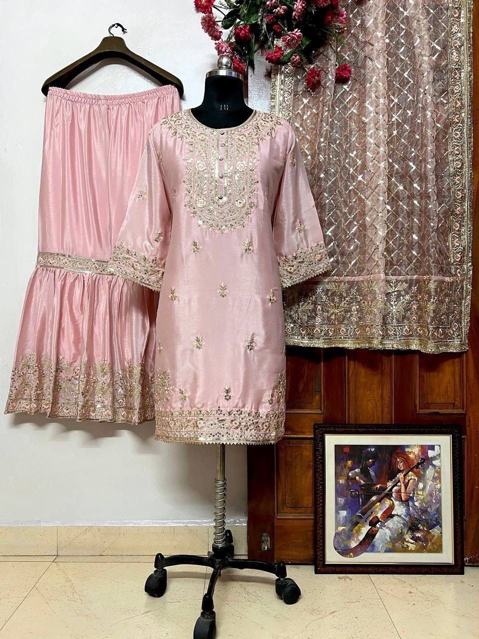 SALWAR KAMEEZ PAKISTANI INDIAN WEDDING PARTY WEAR DRESS BOLLYWOOD SUIT SHARARA