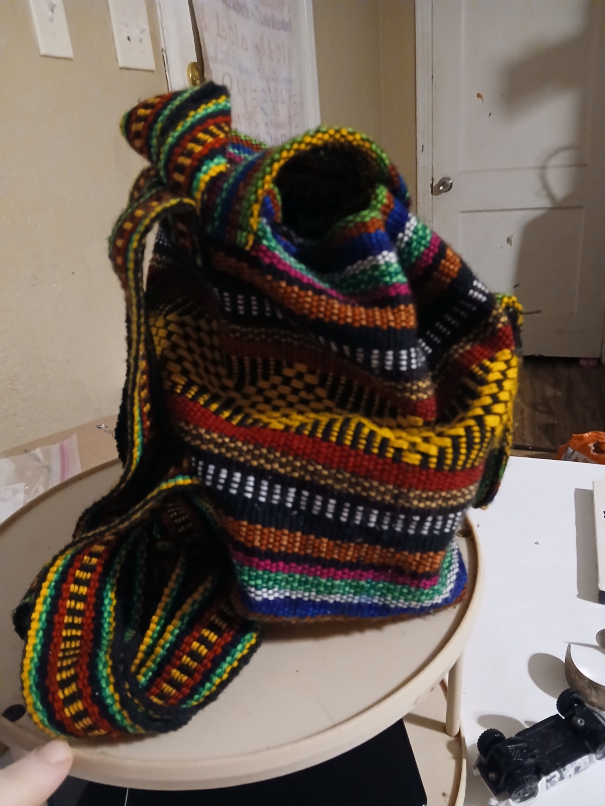 BACKPACK Mini Size , HIPPIE GEAR , MEXICAN MADE , AUTHENTIC PINZON , YELLOW MIX