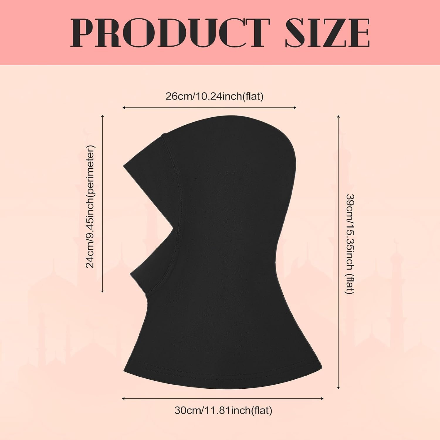 Modal Hijab Cap for Women Adjustable Muslim Stretchy Turban Full Cover Shawl Cap