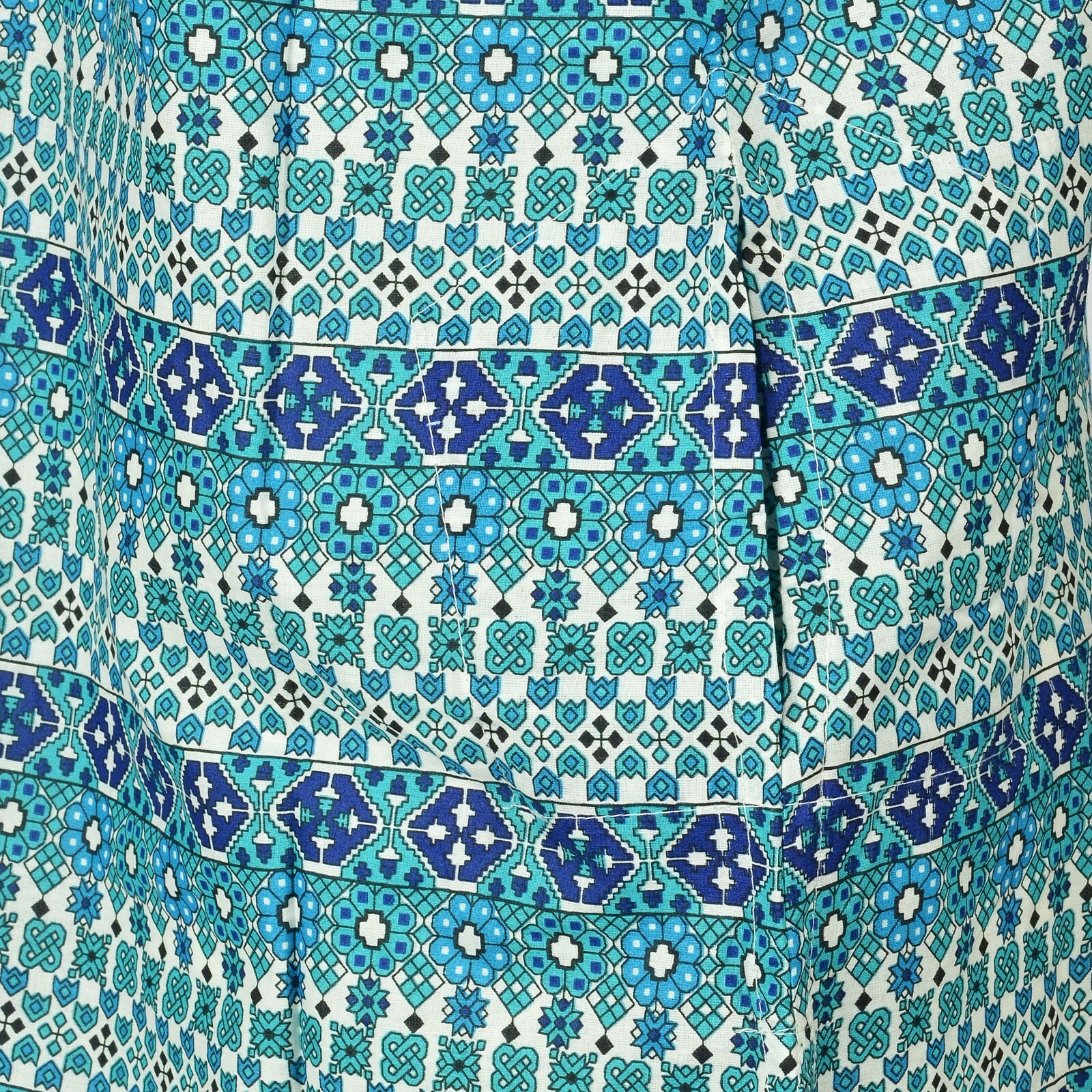 Srishti XL-107cm 100% Cotton Kurta /Mughal Inspired Geometric Print/FREE SHIP
