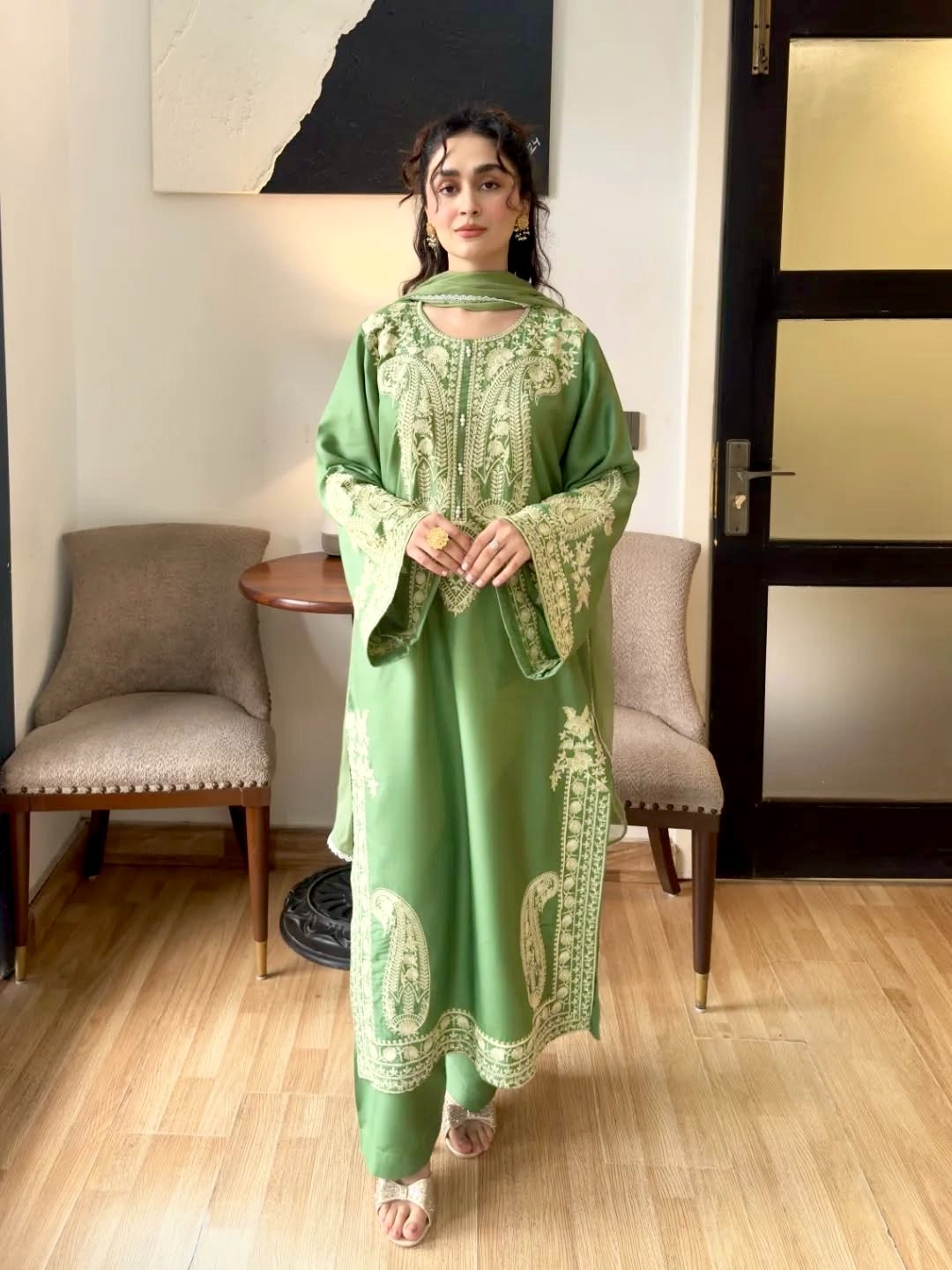 New Launch Nylon Organza Silk Salwar Kameez With Dupatta For Women