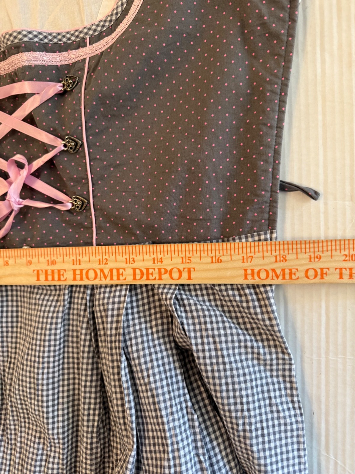 Landhaus Dirndl Oktoberfest Dress women’s EU size 46 gray/pink German Austrian