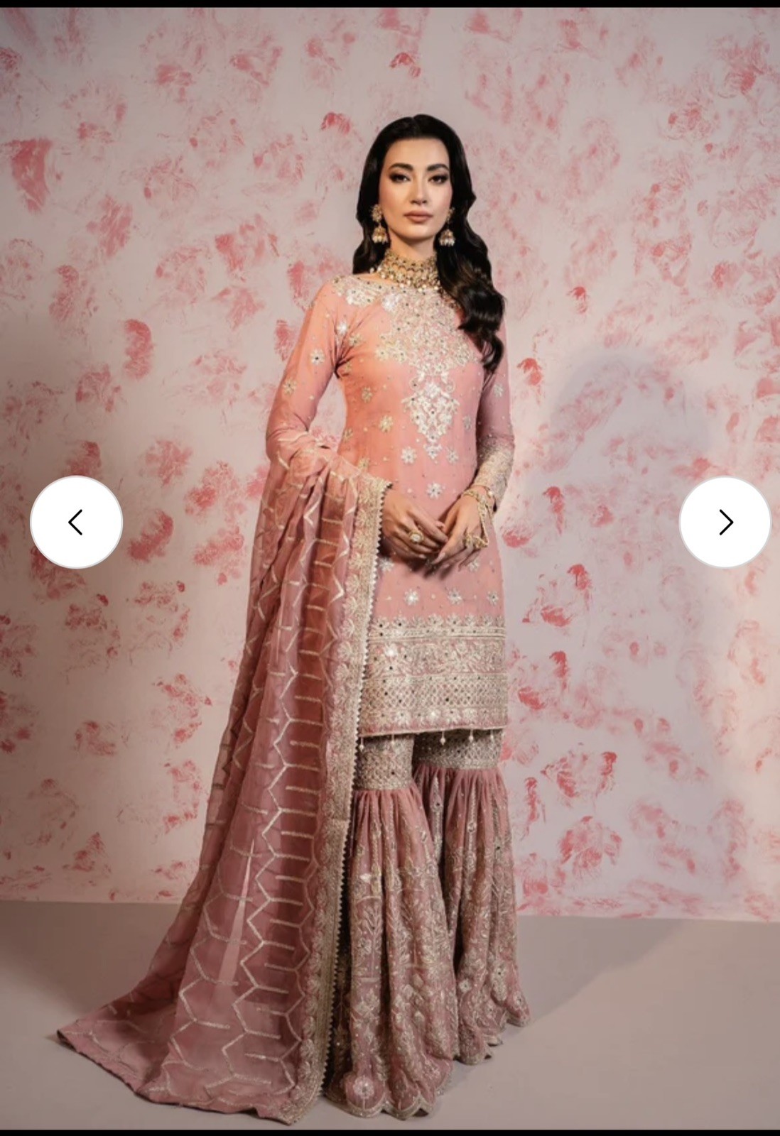 pakistani Branded Gharara Suit formal/ partywear size 19”Chest Small to Med