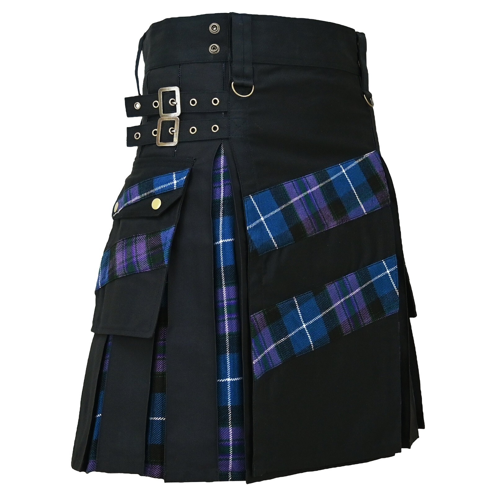 Traditional Scotland Hybrid Tartan Pride of ScotlanCross Stripes Kilt Highlander