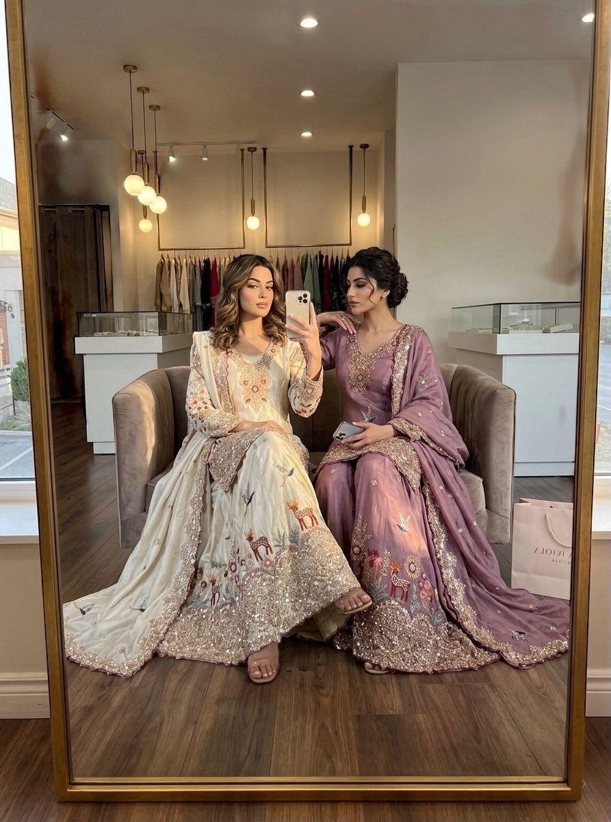 SALWAR KAMEEZ PAKISTANI INDIAN WEDDING PARTY DRESS BOLLYWOOD SUIT SHARARA PLAZZO