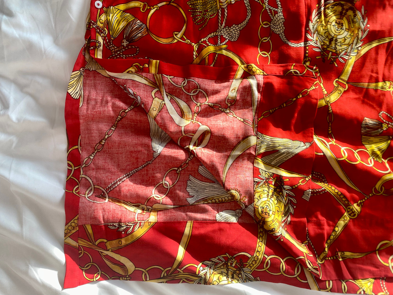 Caftan Kaftan Red Gold Chain Print Women’s Men’s Unisex New Rayan Light Weight