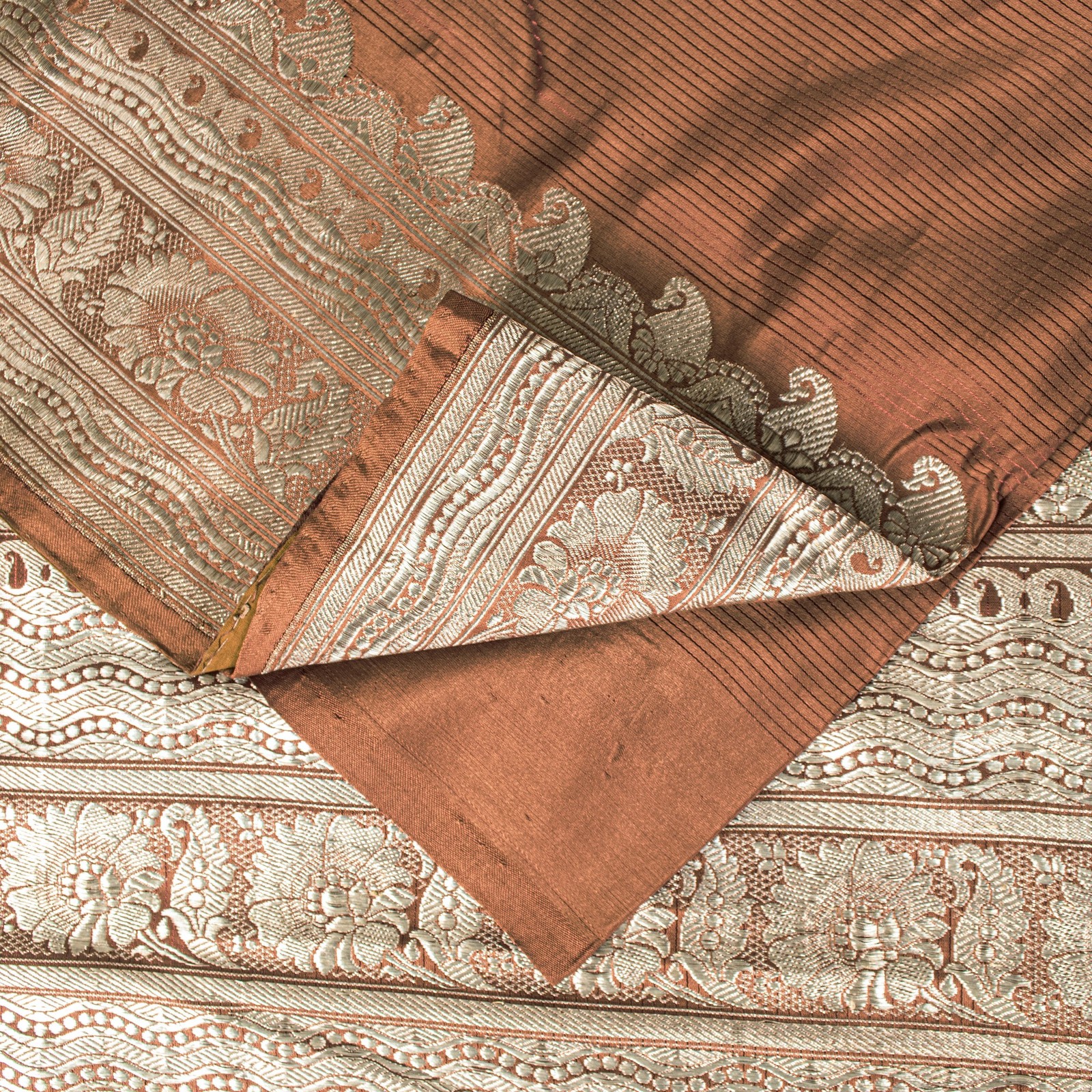 Sanskriti Vintage Red Pure Satin Sarees Banarasi Brocade Zari Handwoven Sari 5Yd