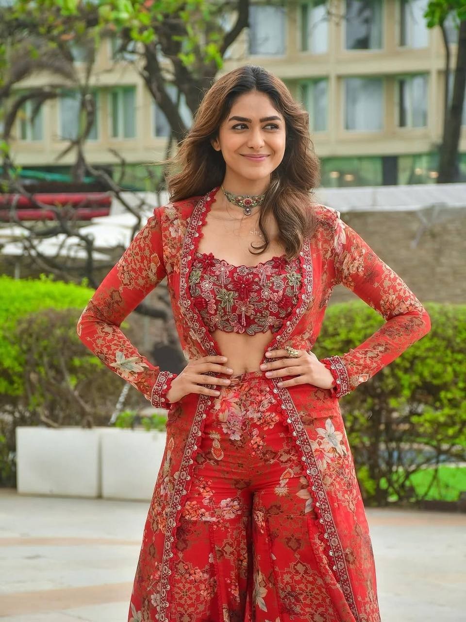 Readymade Designer Stitched Sharara Blouse with Shurg suits Dress For Women