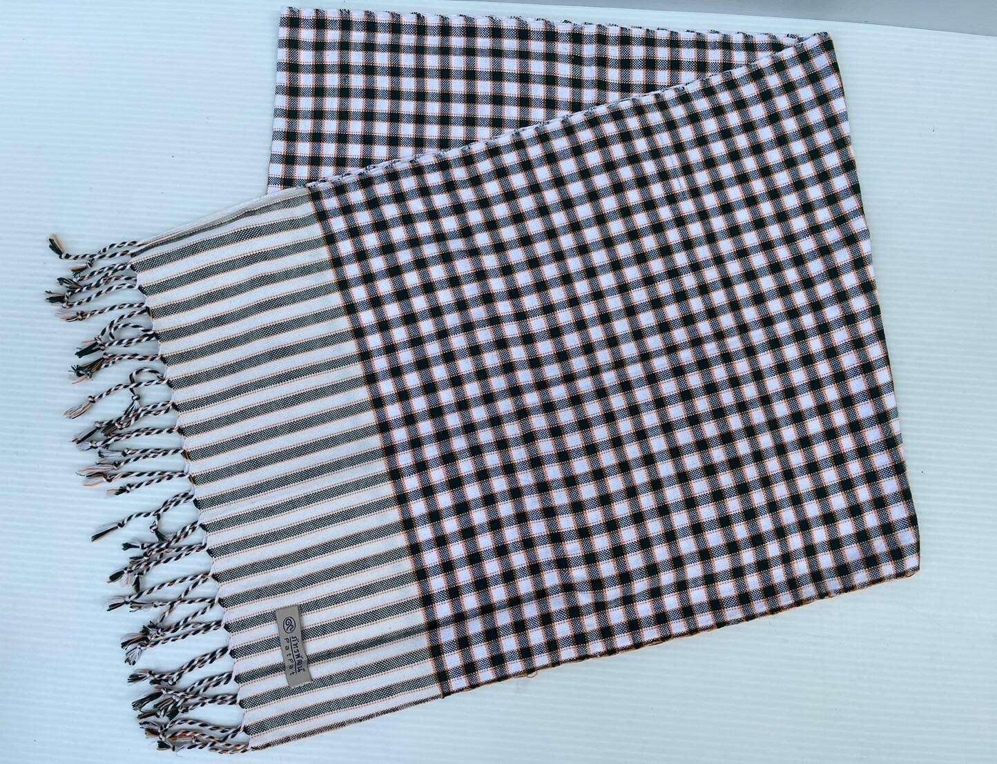 Thai Loincloth PatPat Cotton Multi-Color Scarf Shawl Handmade 16″X 82″ Tassels