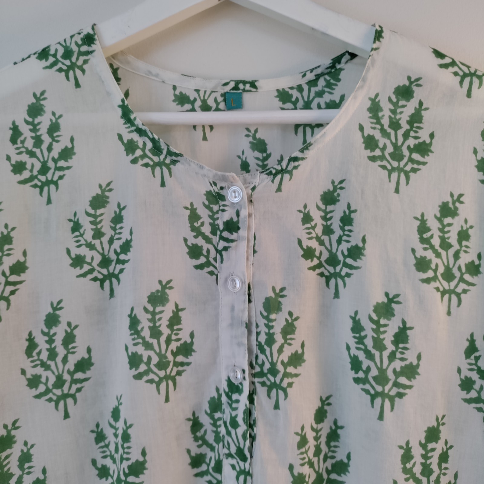 Kurti Top Handmade Women’s Size M/L Block Print Cotton Made in India