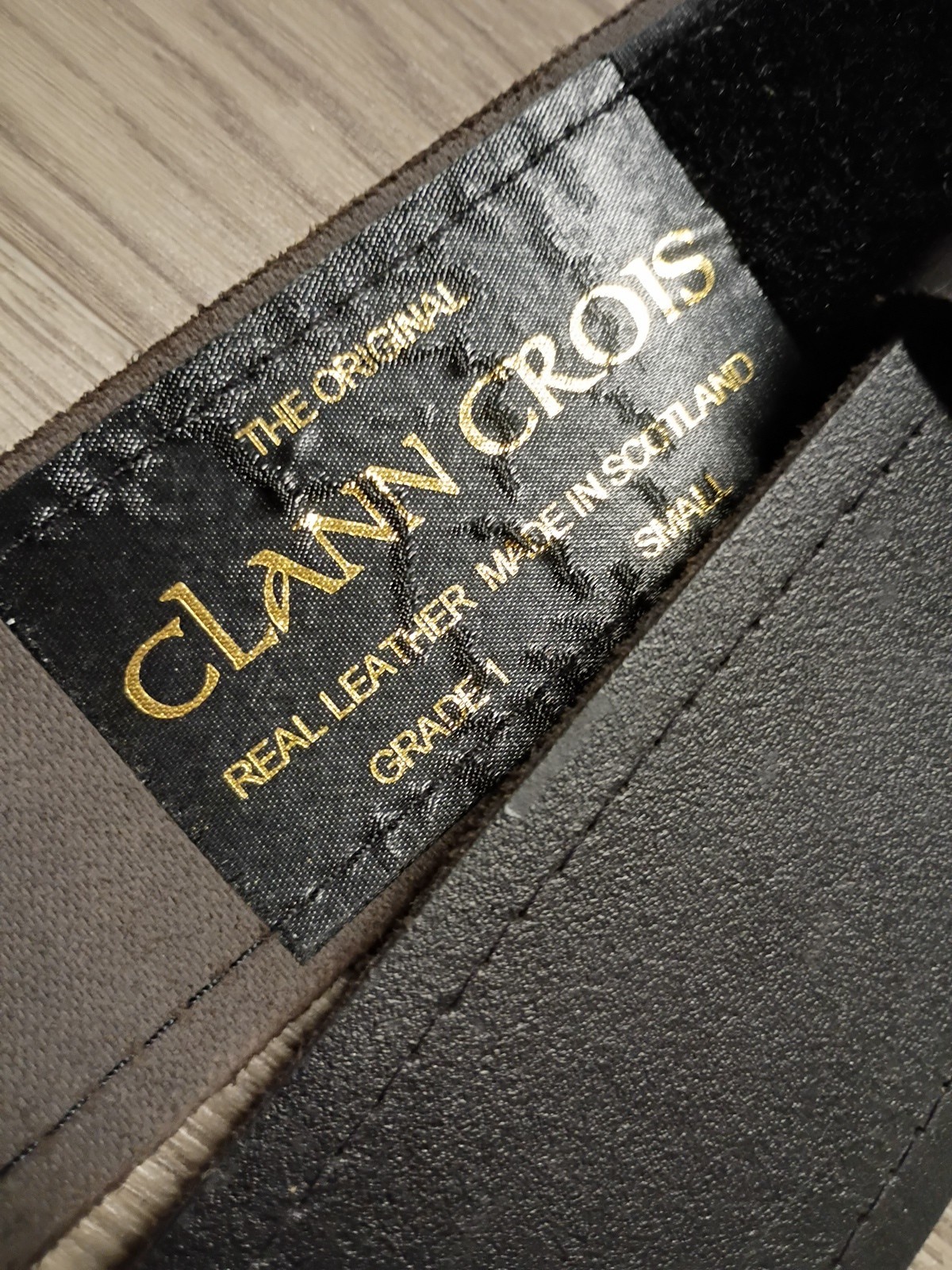 Clann Crois Heavy Black Leather Scottish Kilt Belt Never Used Small
