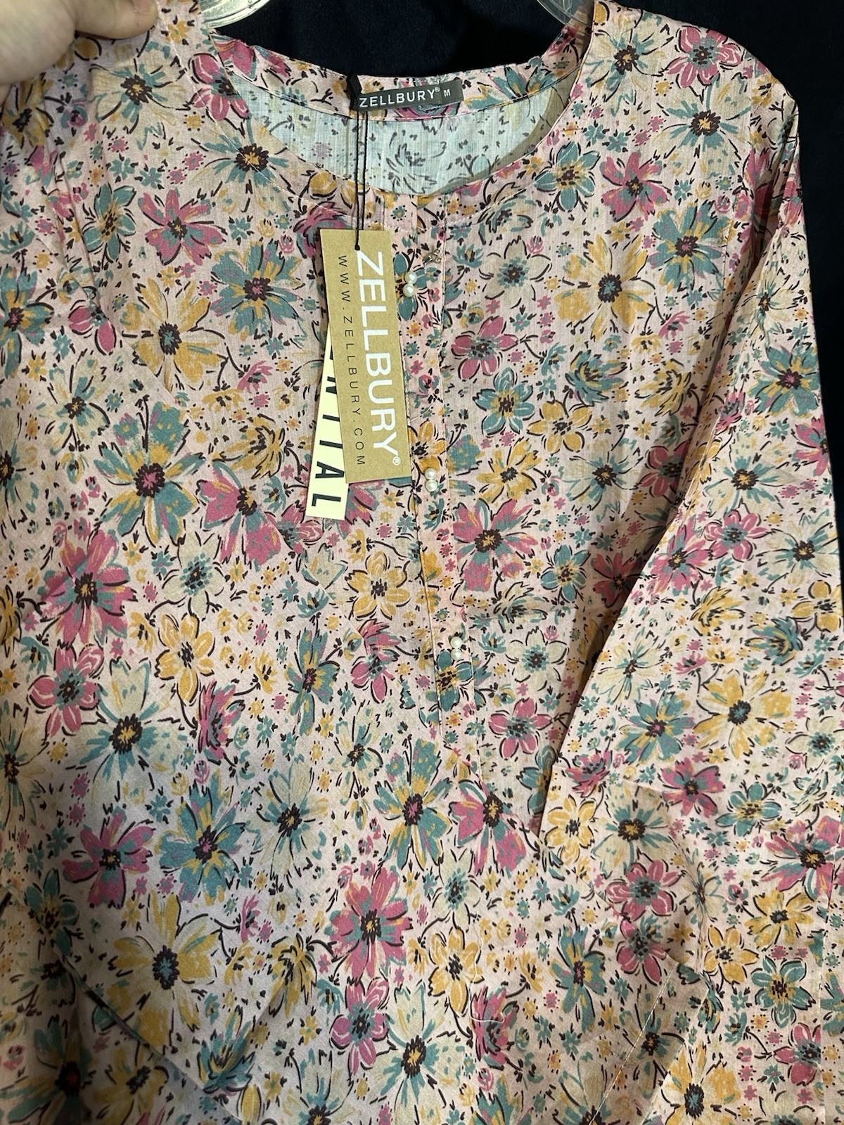 Zellbury Brand Lawn / Cotton Printed Shirt / Kurti – 1 Pc – Medium Only -$18