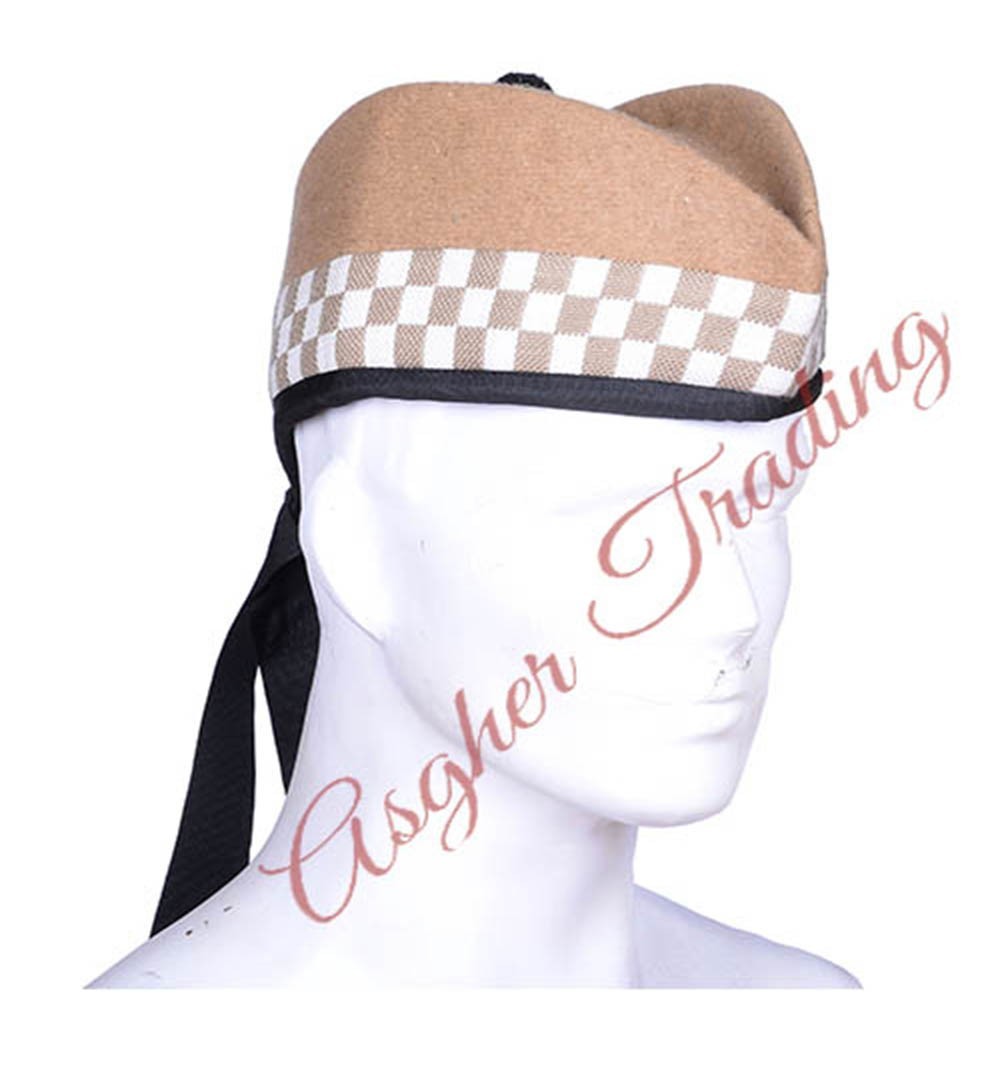 Scottish Military Traditional Kilt Cap – 100% Wool Glengarry Diced Bonnet Hats
