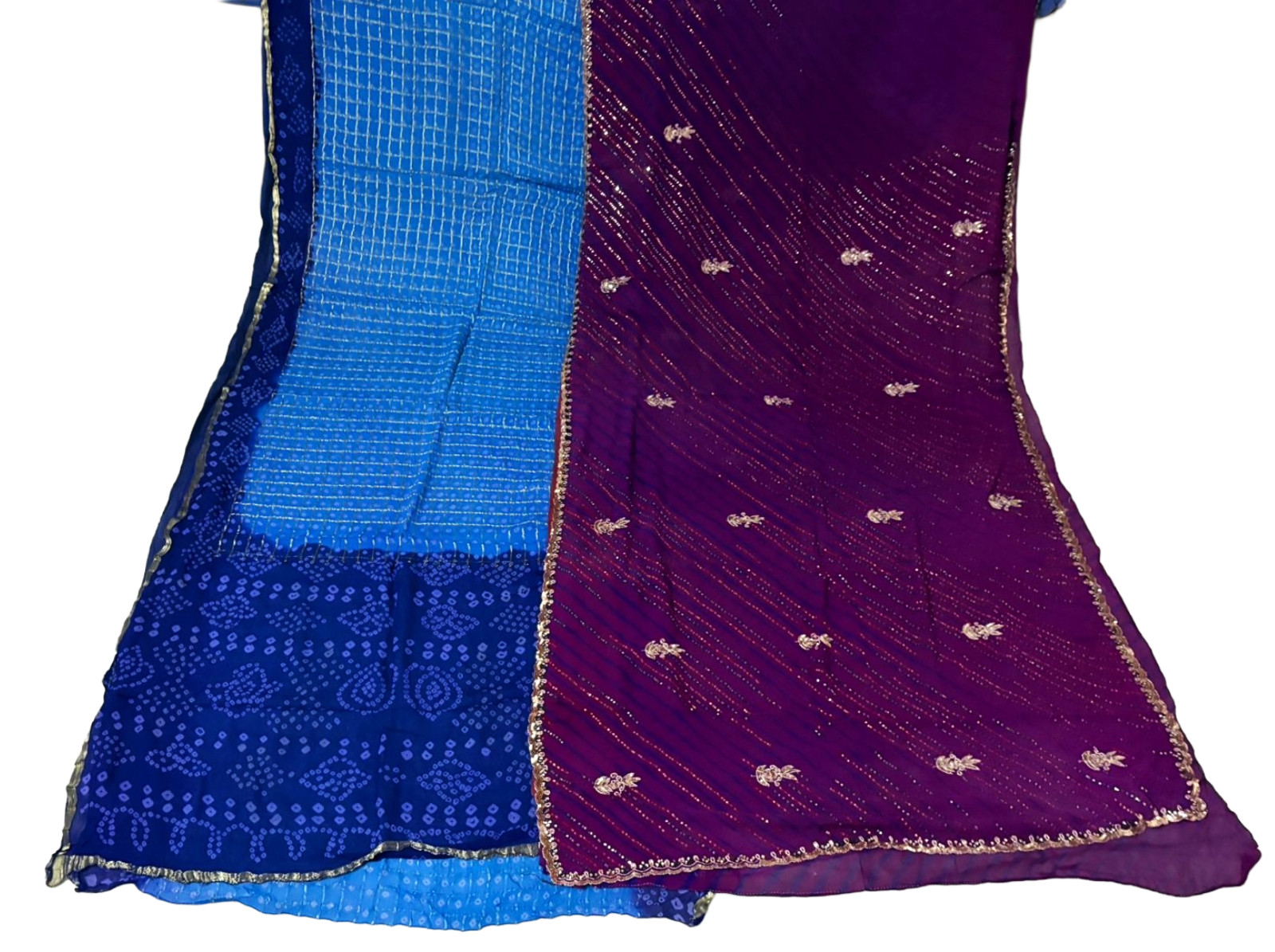 Indian Green Saree Women Wrap Net Dress Sewing Embroidered Home Decor Drape Used