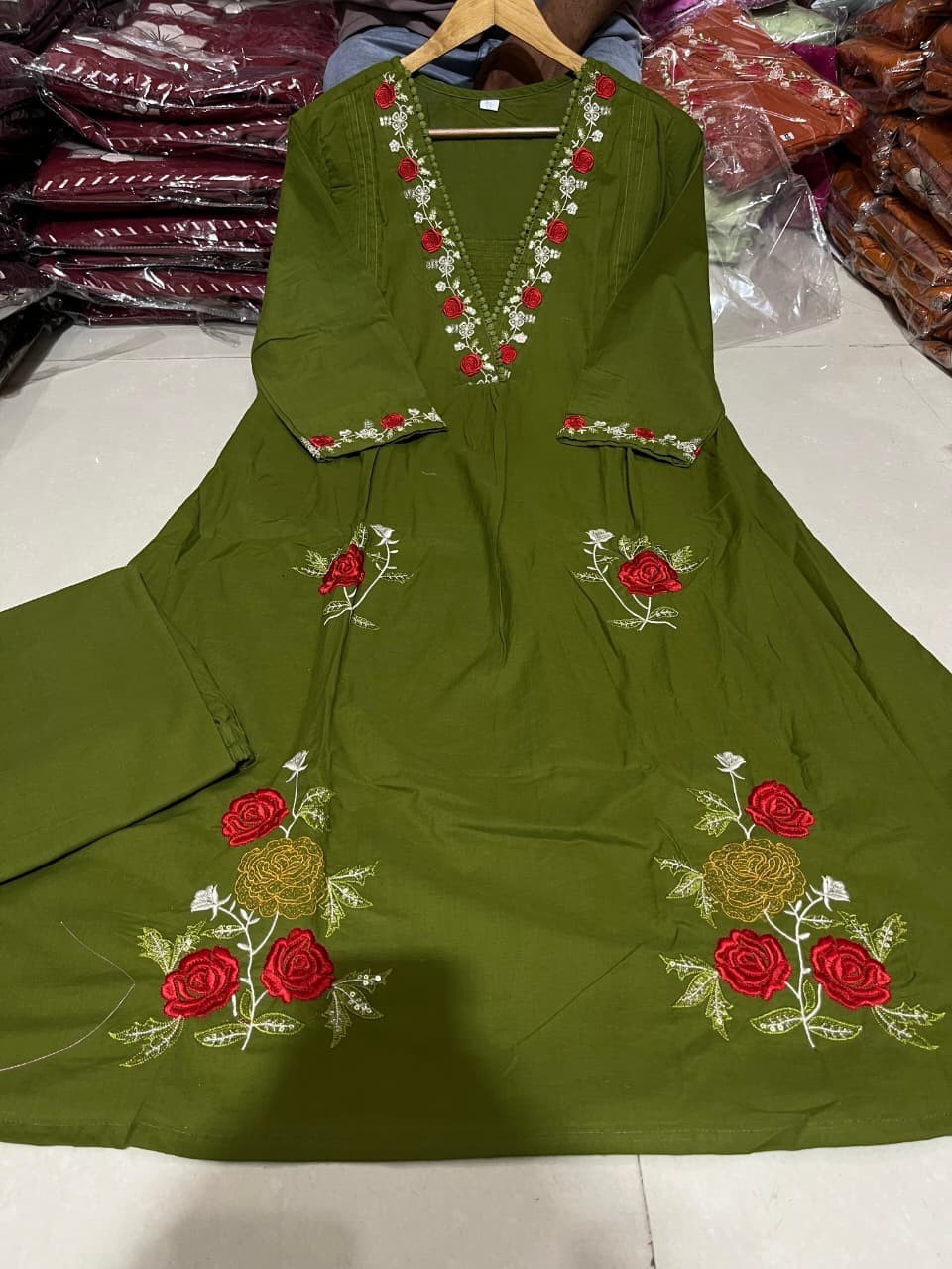 Pakistani Wedding Partywear Salwar Suit for Women, 3Pc Combo Set, Kurta Pant Set
