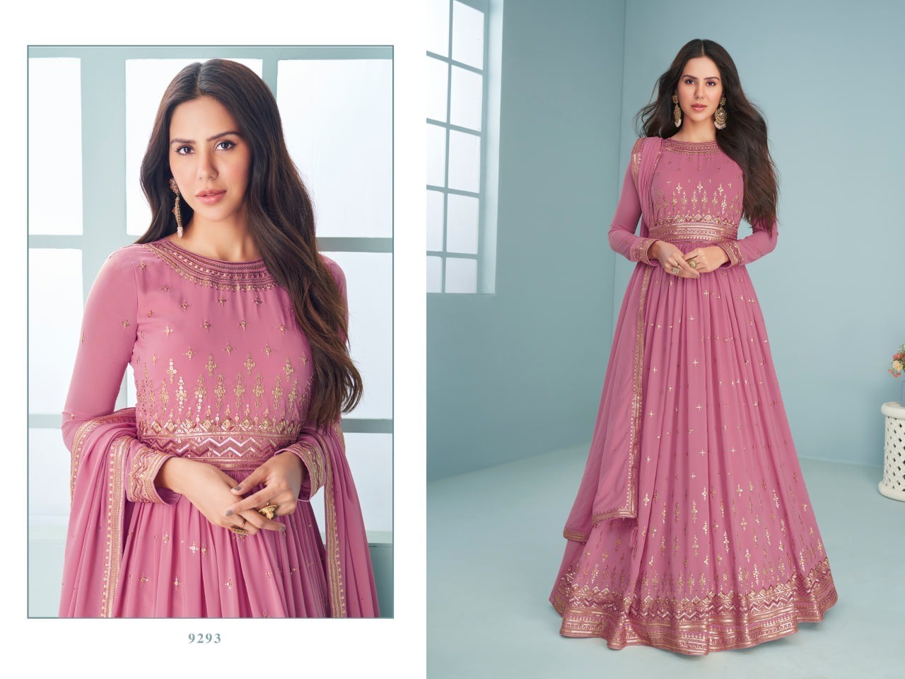 BOLLYWOOD PARTY WEAR ANARKALI SALWAR KAMEEZ SUIT GOWN INDIAN PAKISTANI DESIGNERS