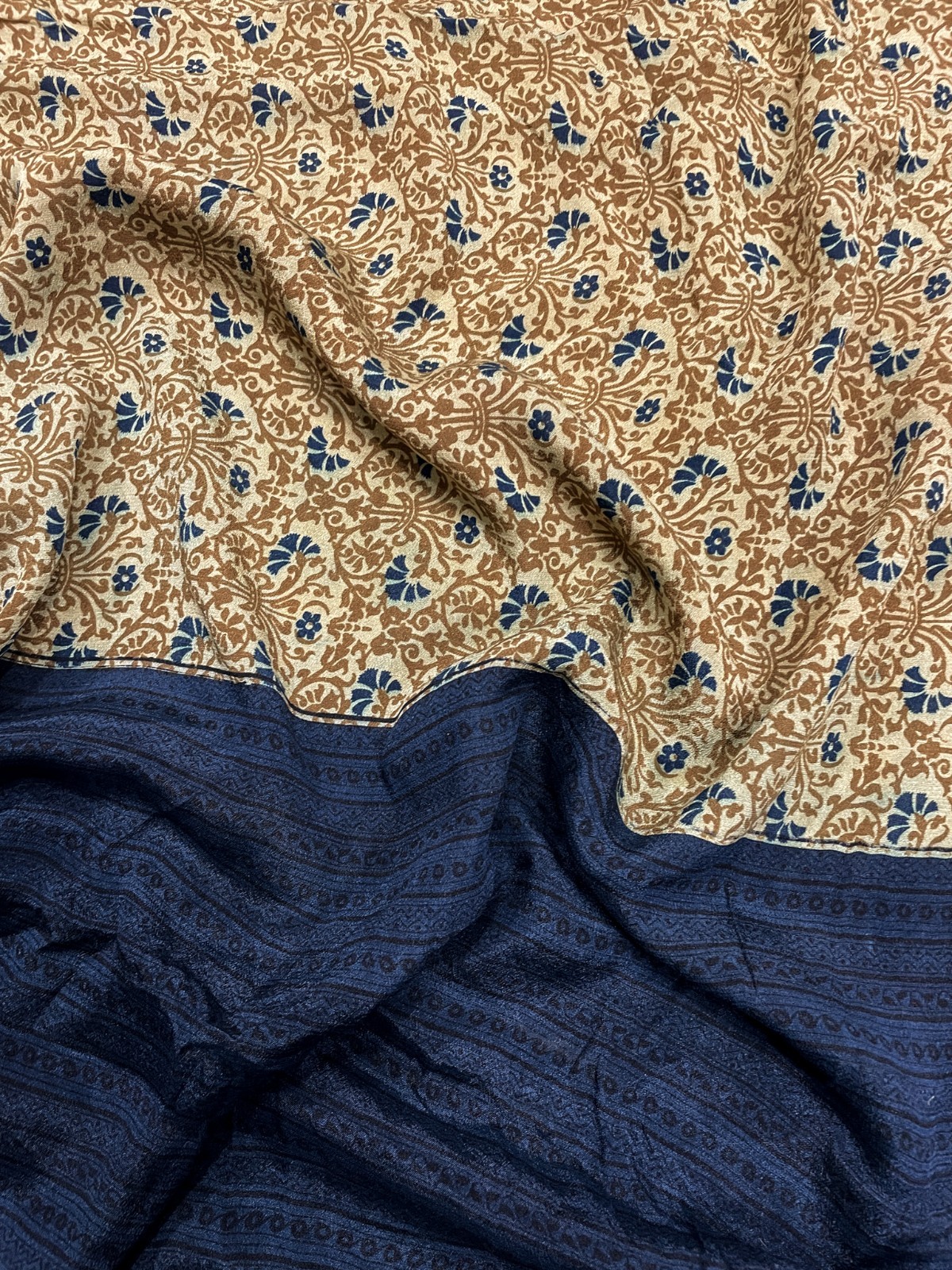 Vintage Chiffon Silk Saree, Lightweight Fabric for DIY & Sewing CS1110