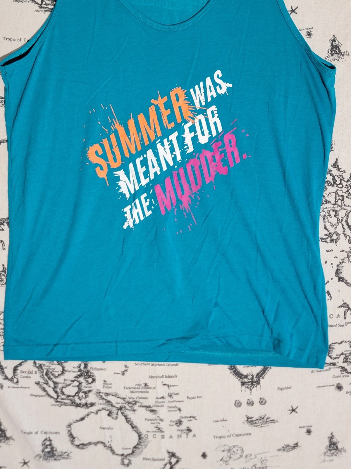 Tough Mudder Unisex Tank Top “Summer Was Meant For The Mudder” Graphic Print M