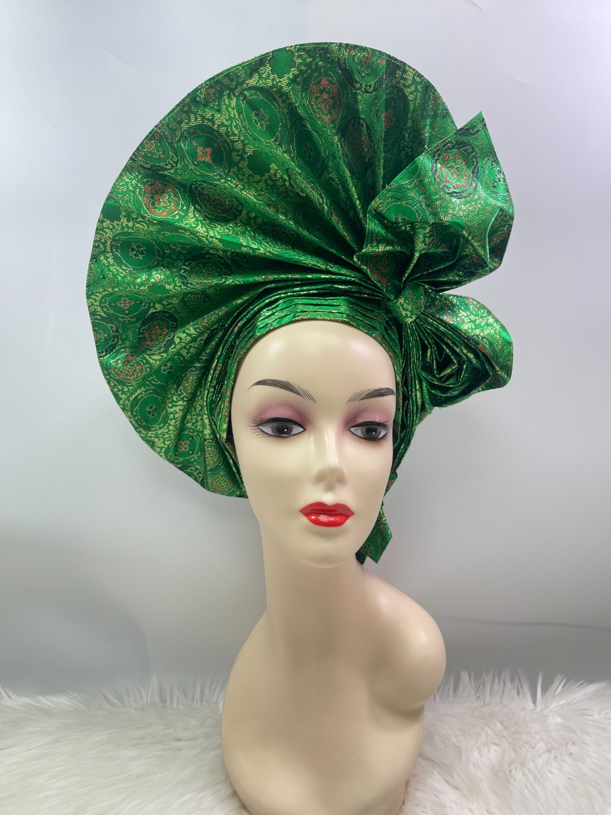 New Headtie Hats Ready To Wear Scarf Turban Cap African Aso Oke Auto Gele Fabric
