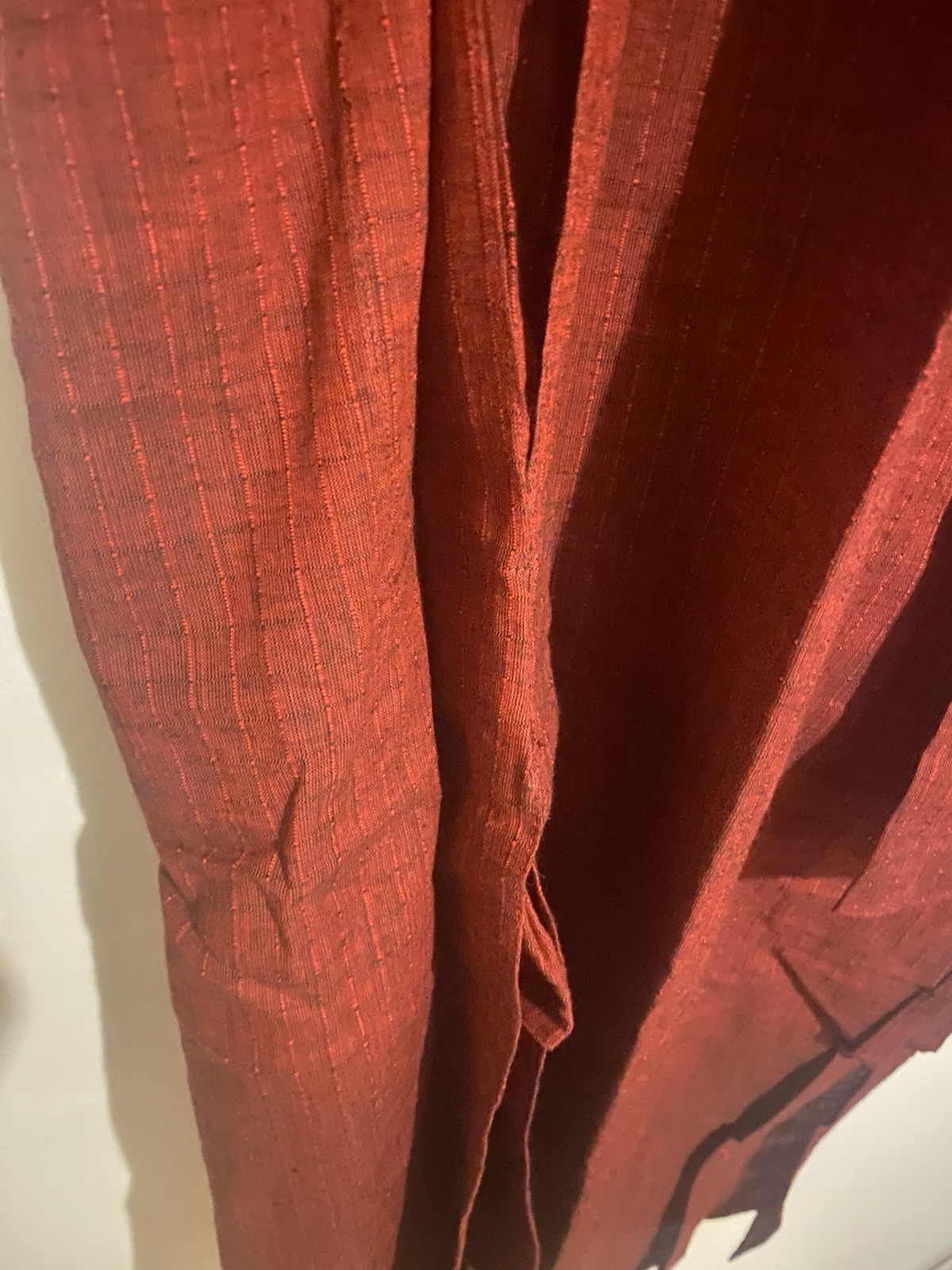 Men’s Indian Kurta/ Maroon Cotton Traditional XXL/110cm 44 Long Sleeve