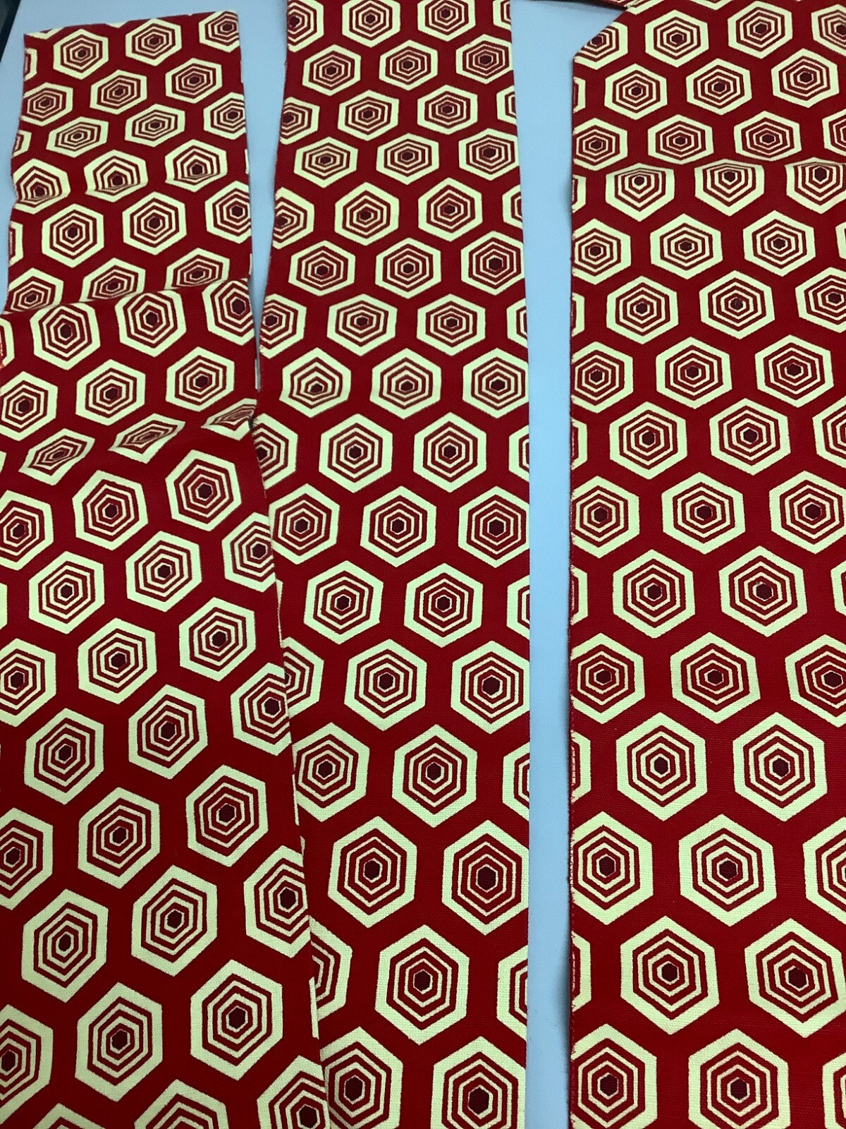 Japanese Vintage Kimono Nagoya Obi cotton red pattern tradition 139.3×10.6inch