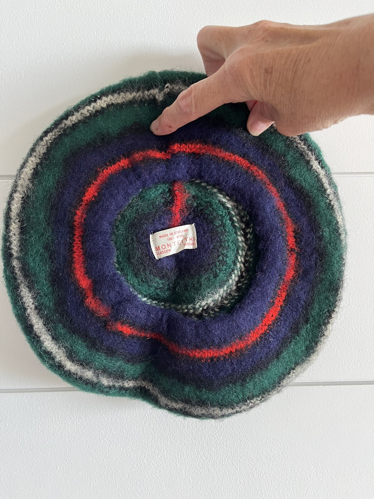 Vintage Scottish Tam By Monteiths Glascow 100% Wool Adult