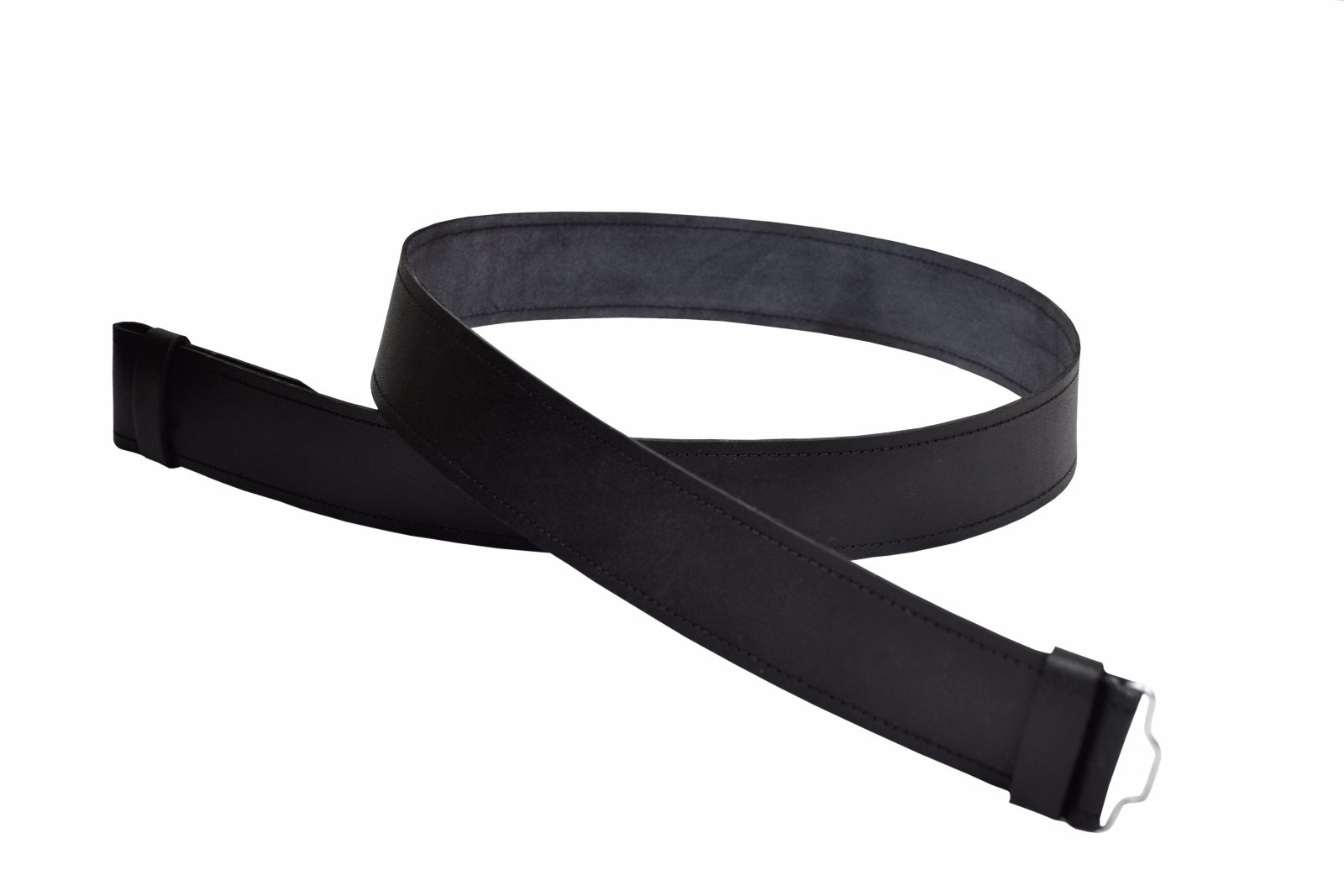 Leather Kilt Belt Adjustable size for Kilts Highland Black Plain