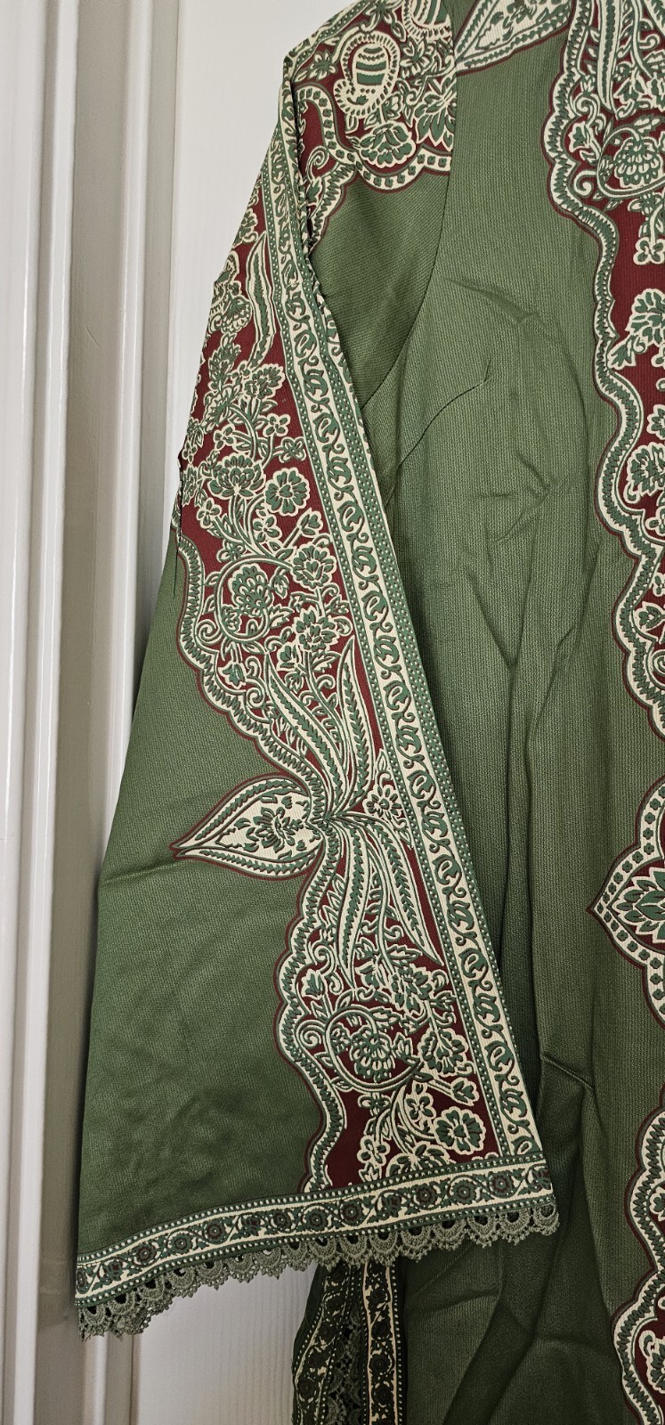 NWT SANA SAFINAZ 2PC Sizes M, S Viscose Embellished Kurti & Pants Fall Winter