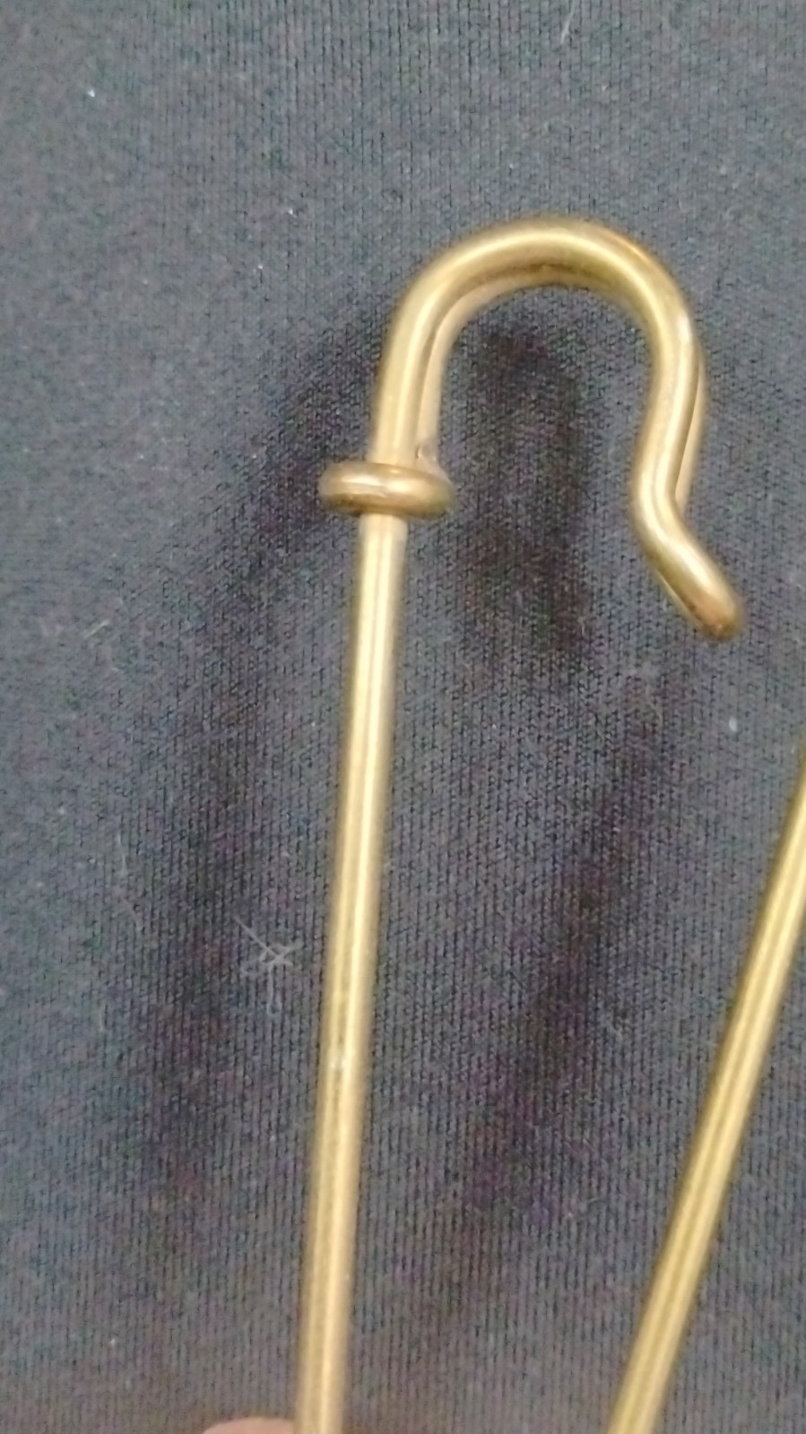 Set of 5 Brass/Metal Traditional Large 3″ ( 1 is 2.5 inch) safety pins / Kilt?
