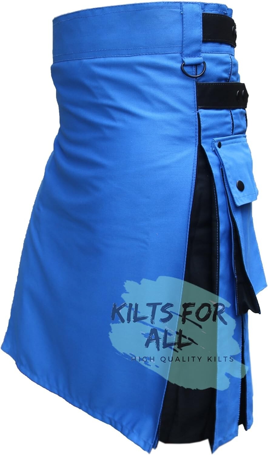 Blue Hybird Leather Straps Utility Kilts For Active Men