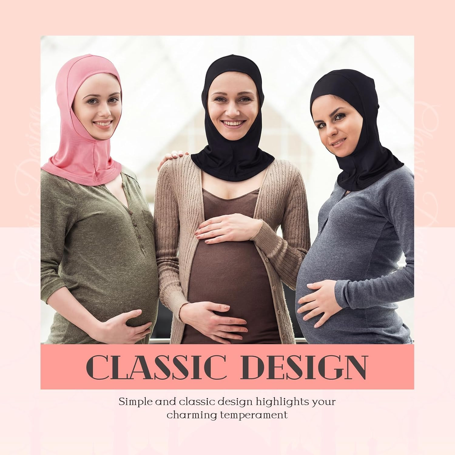 Modal Hijab Cap for Women Adjustable Muslim Stretchy Turban Full Cover Shawl Cap