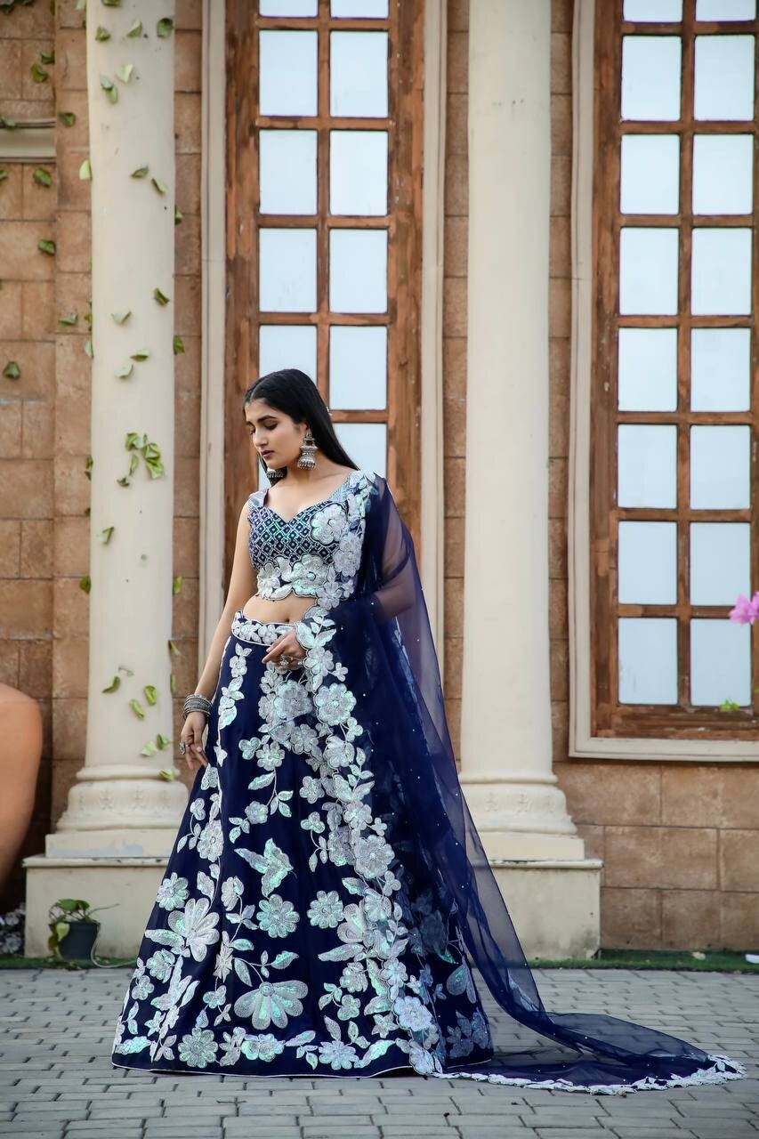 Indian Designer Kasturi Silk Georgette Lehenga Choli With Dupatta For Women