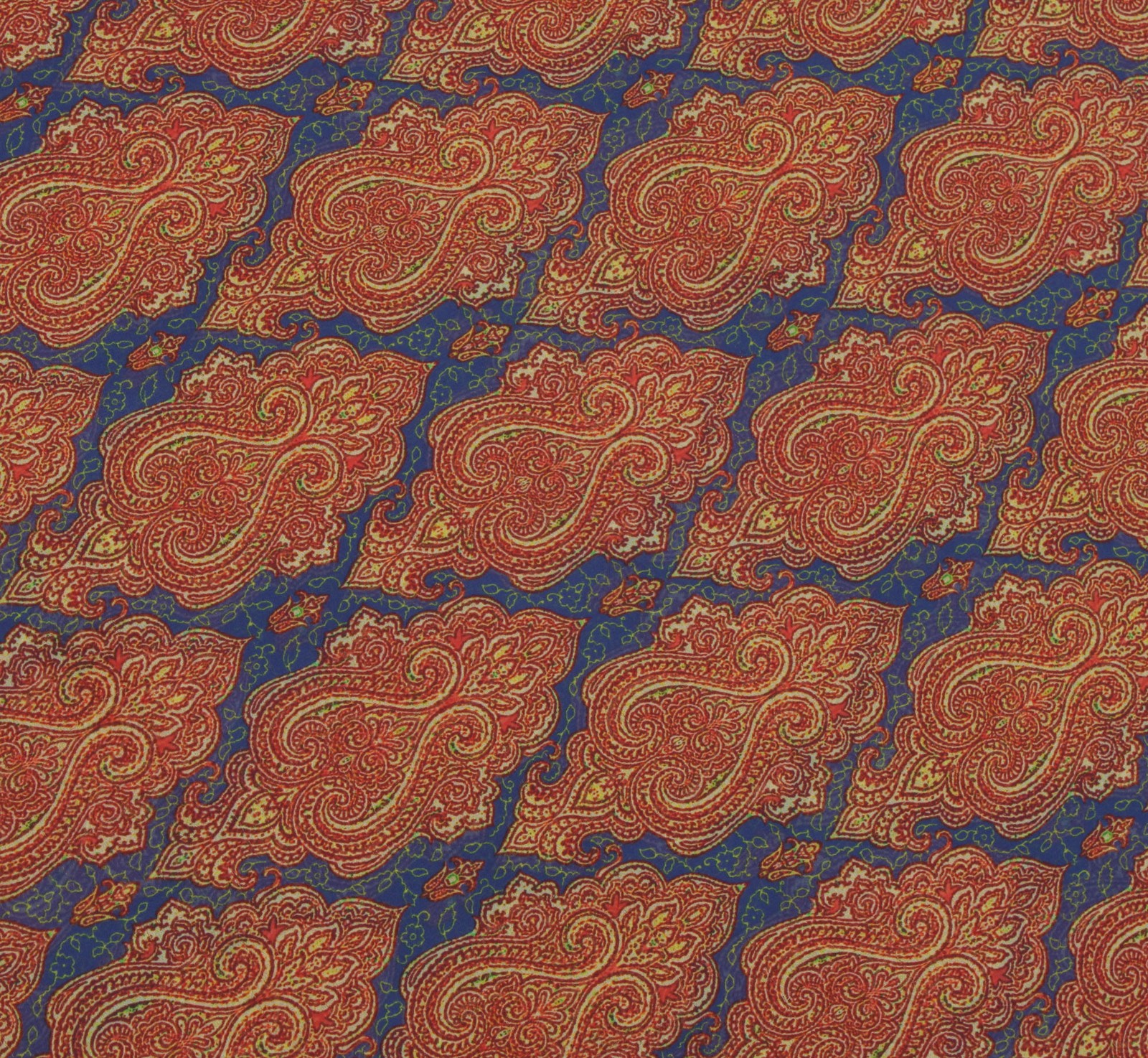 Sushila Vintage Blue Saree Blend Georgette Silk Printed Paisley Craft Fabric