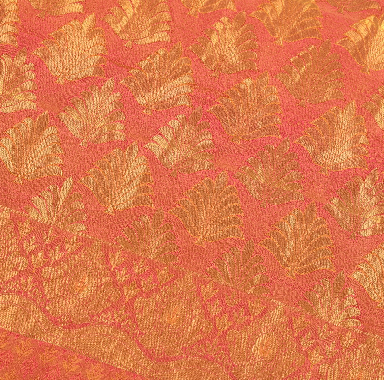 Sushila Vintage Light Yellow kanjivaram Saree Pure Silk Zari Brocade Sari Fabric