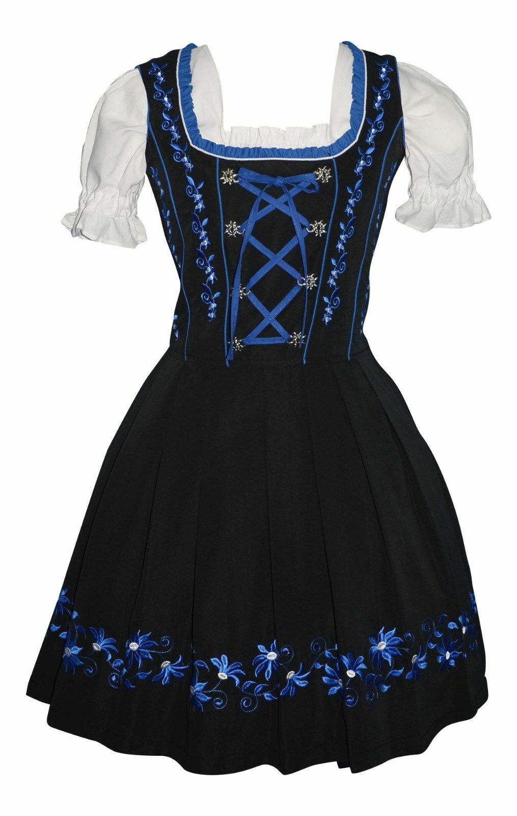 Short German Dirndl Dress Waitress Oktoberfest XS S M L XL Party SEE BACK SIDE