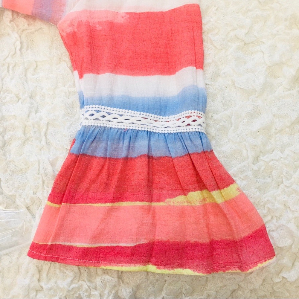 Zac & Rachel Sz S Woman Beautiful Colorful Top Blouse Red Coral Blue yellow 2019