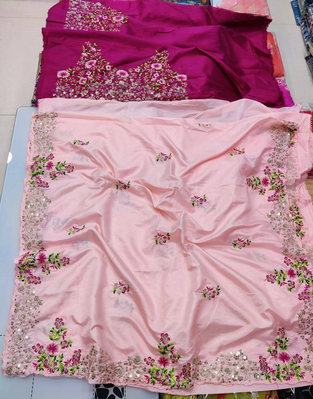 Designer Sari Bollywood Bridal Silk Saree Blouse South Indian Party Wear Saree