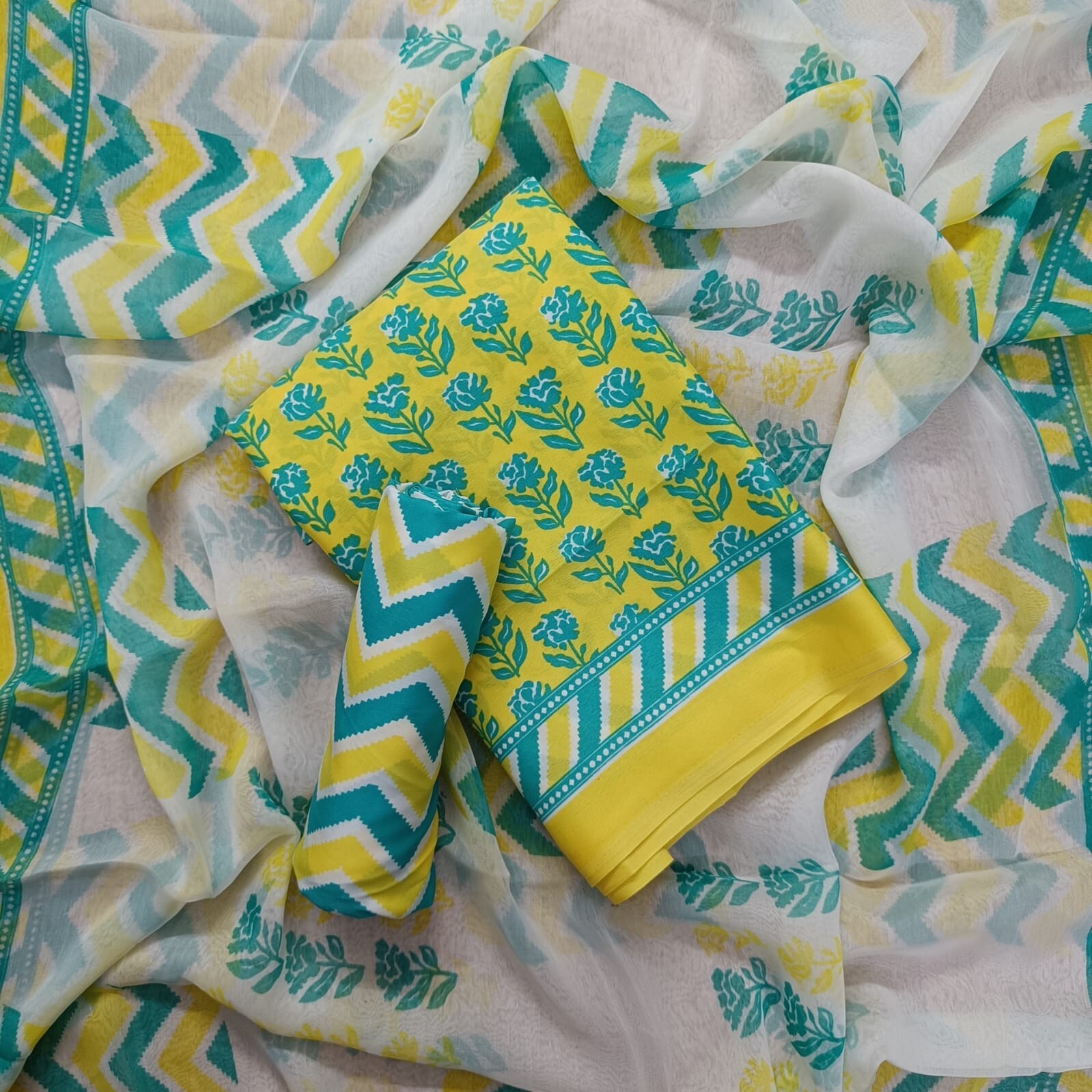 indian chiffon dress material new
