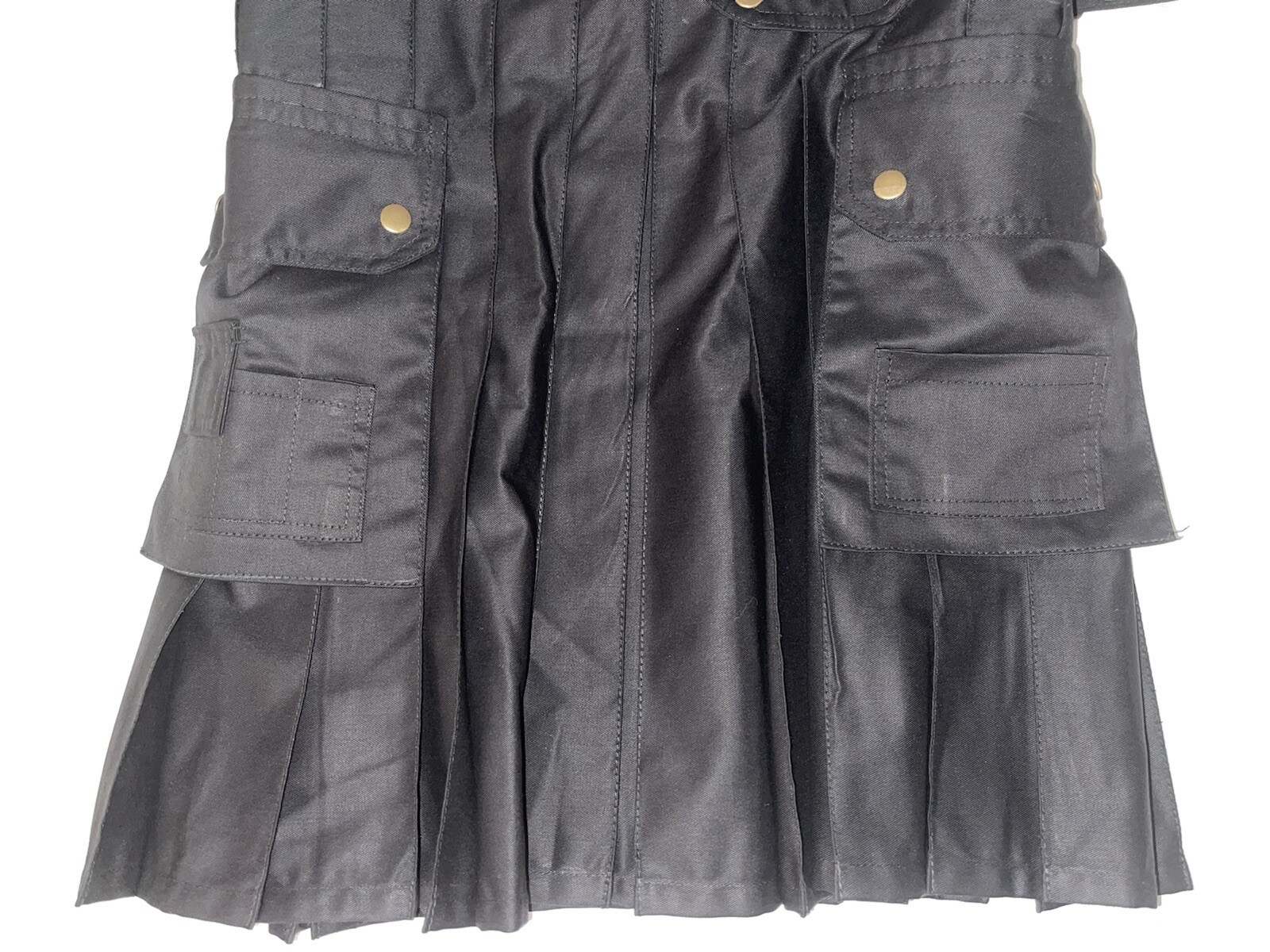 Men’s KiltExperts Utility Hybrid Kilt Size 32 Black 100% Cotton